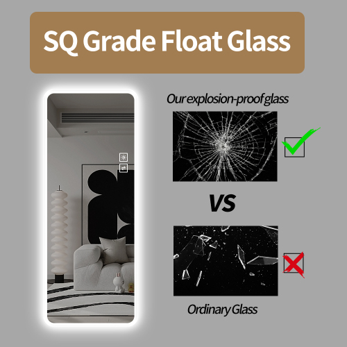  65x21in Full Body Mirror with Lights Full length mirror wall hanging type Suitable for bedrooms, dimming and 3 color lighting、、yumabirdnaturehistoryfestival