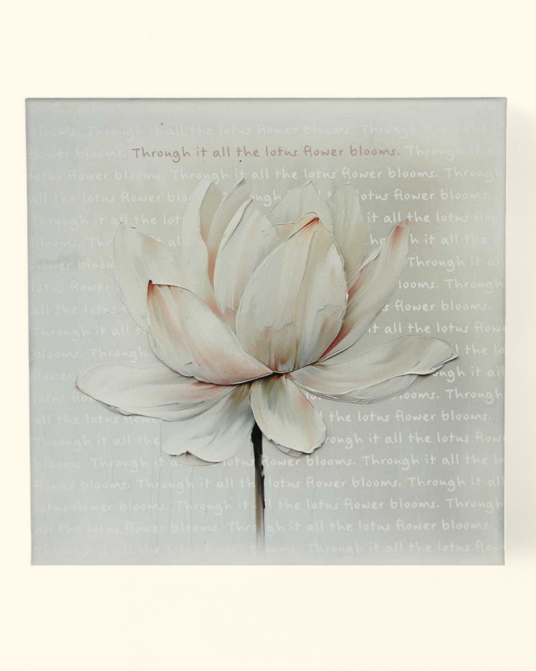 Pastel Lotus Bloom Inspirational Canvas Print Wall Art、mySite、topwebapps