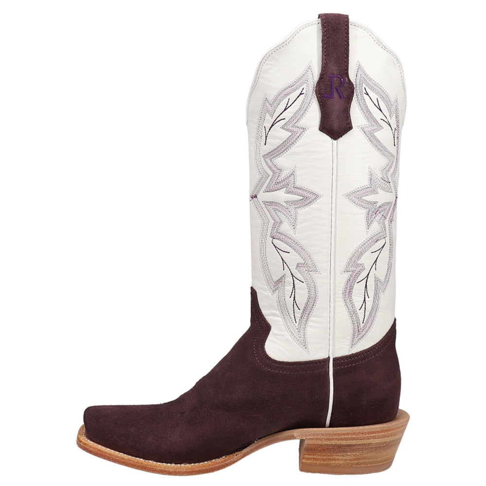 Rough Out Plum Embroidered Narrow Square Toe Cowboy Boots、mySite、gtrtttuynbv