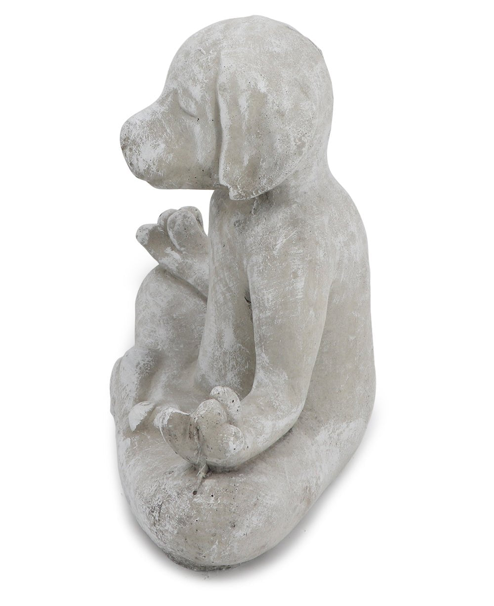 USA Made Cast Stone Meditating Zen Dog Garden Statue、mySite、topwebapps