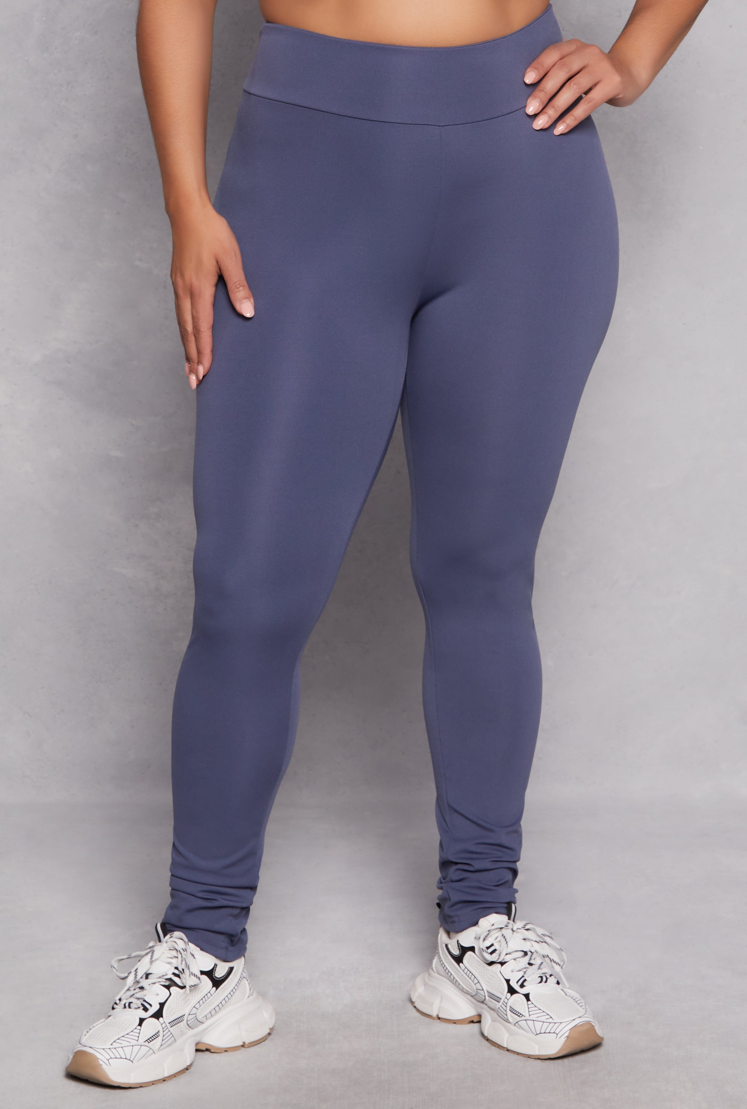 Plus Size Basic Activewear Leggings、mySite、camillekostekn