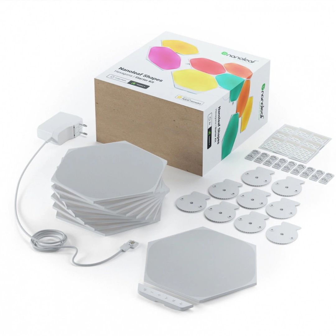 Nanoleaf Hexágonos Kit Inicial com 9 painéis、mySite、fannypackpong
