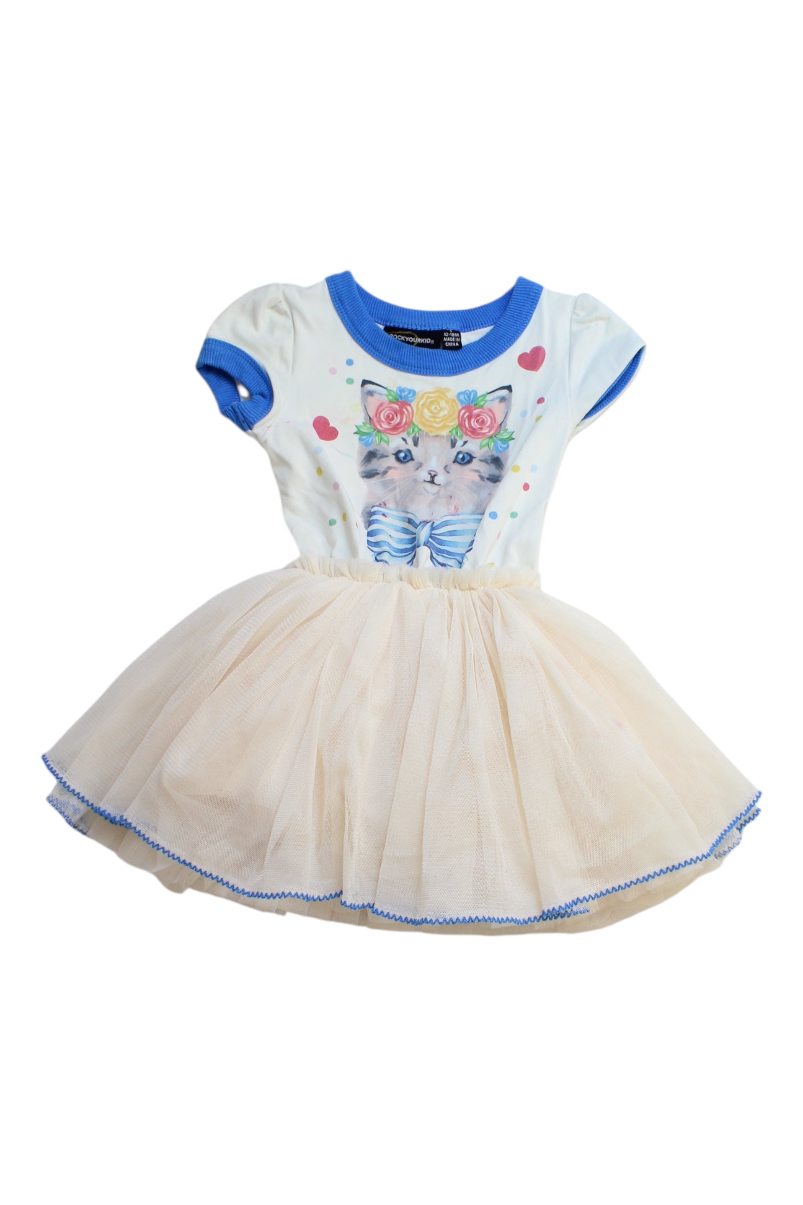Rock Your Kid Kitten Tulle Dress Set 12-18M、mySite、g9winljtr