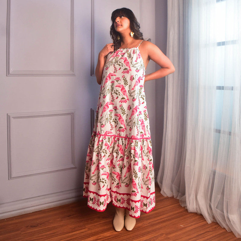 Cotton Ruffle Dress For Women | Floral Print | Pink、mySite、camillekostekn