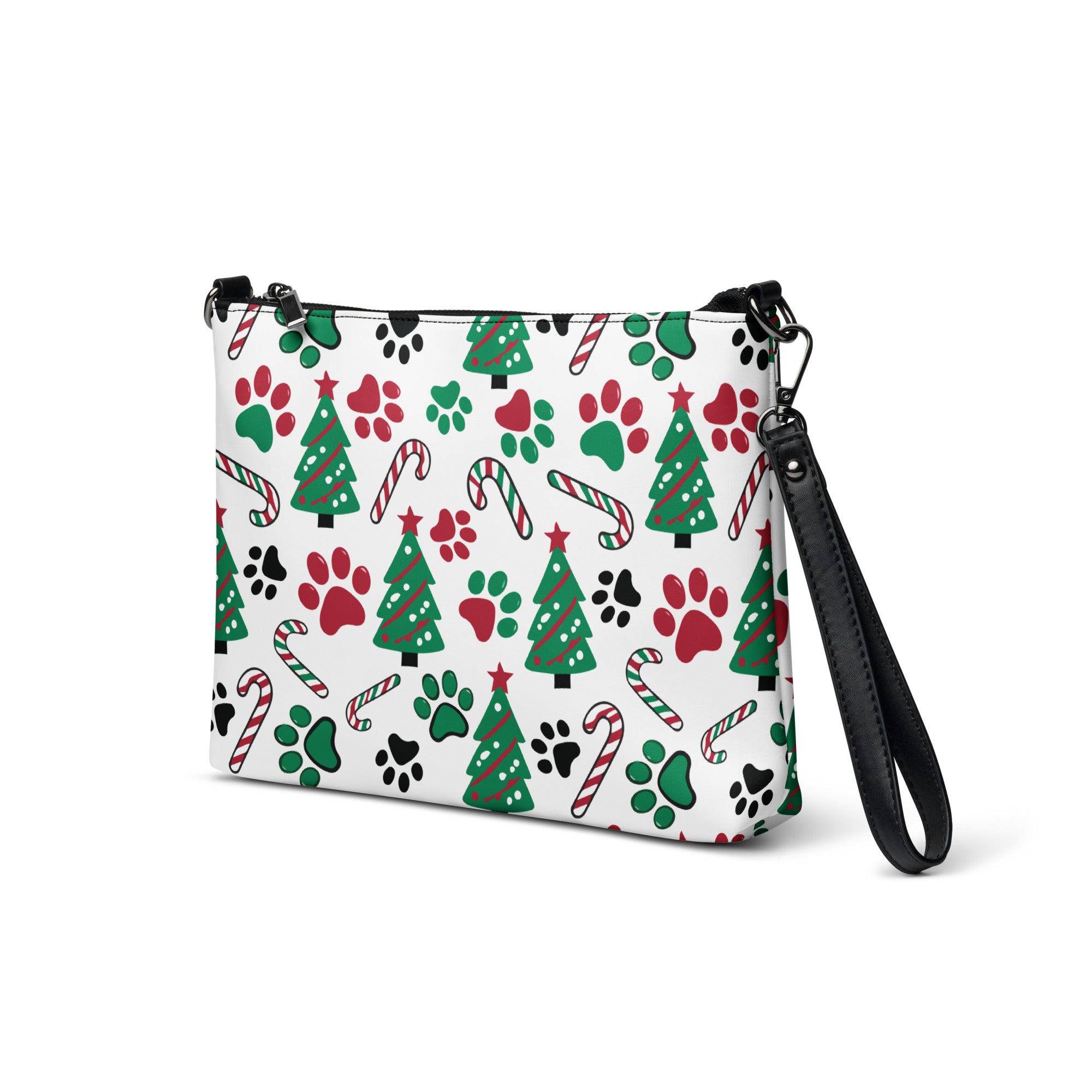 Christmas Paws & Candy Canes Crossbody Bag、mySite、camillekostekn