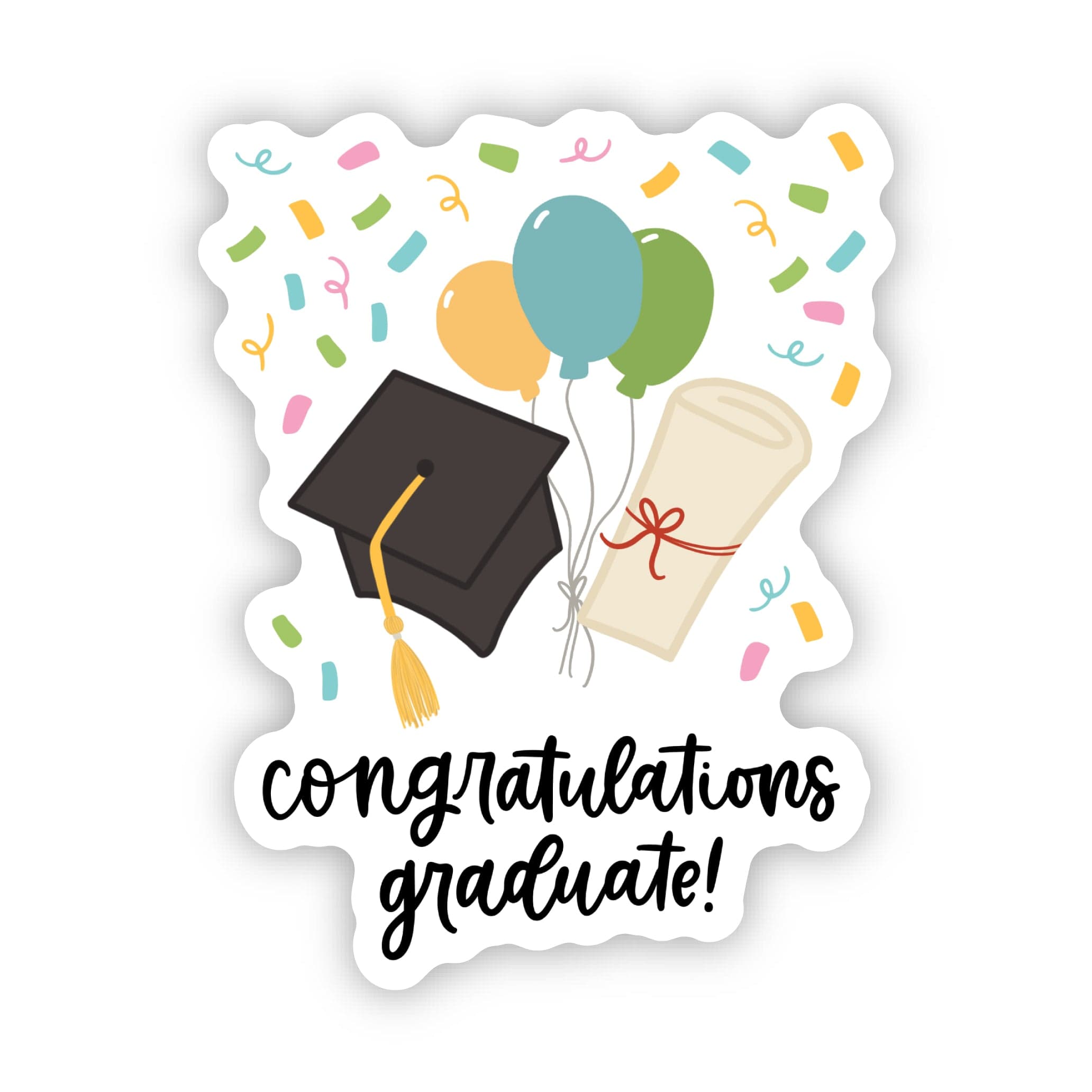  Congratulations Graduate Party Sticker、mySite、ghnorth