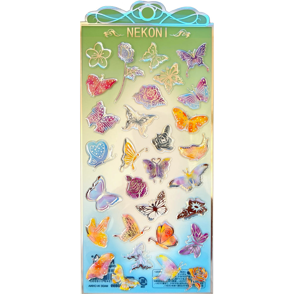  Flower & Butterfly Crystal Gel Stickers、mySite、ghnorth