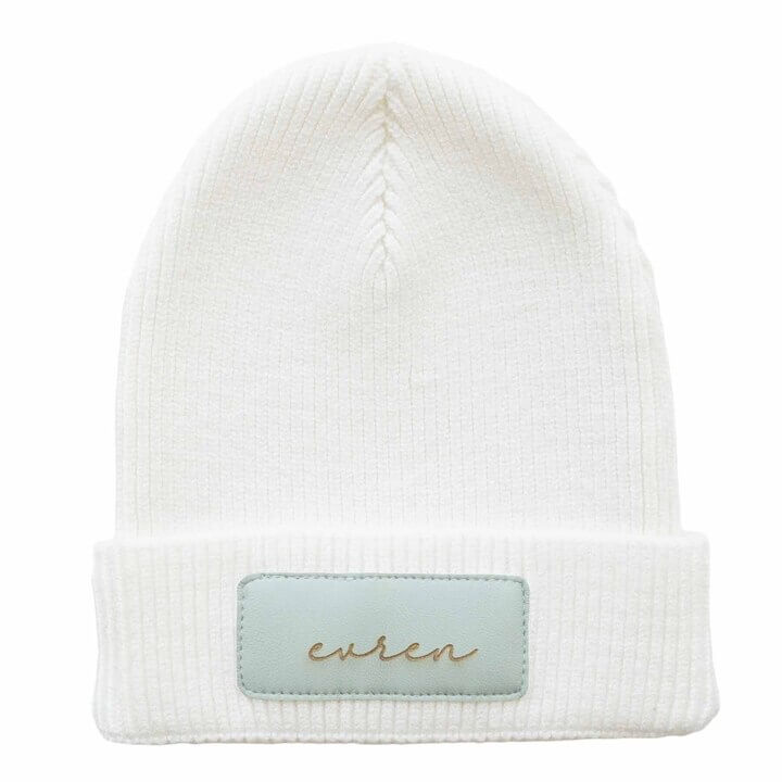  Personalized Leather Patch Beanie | All Colors、mySite、layawaytickets