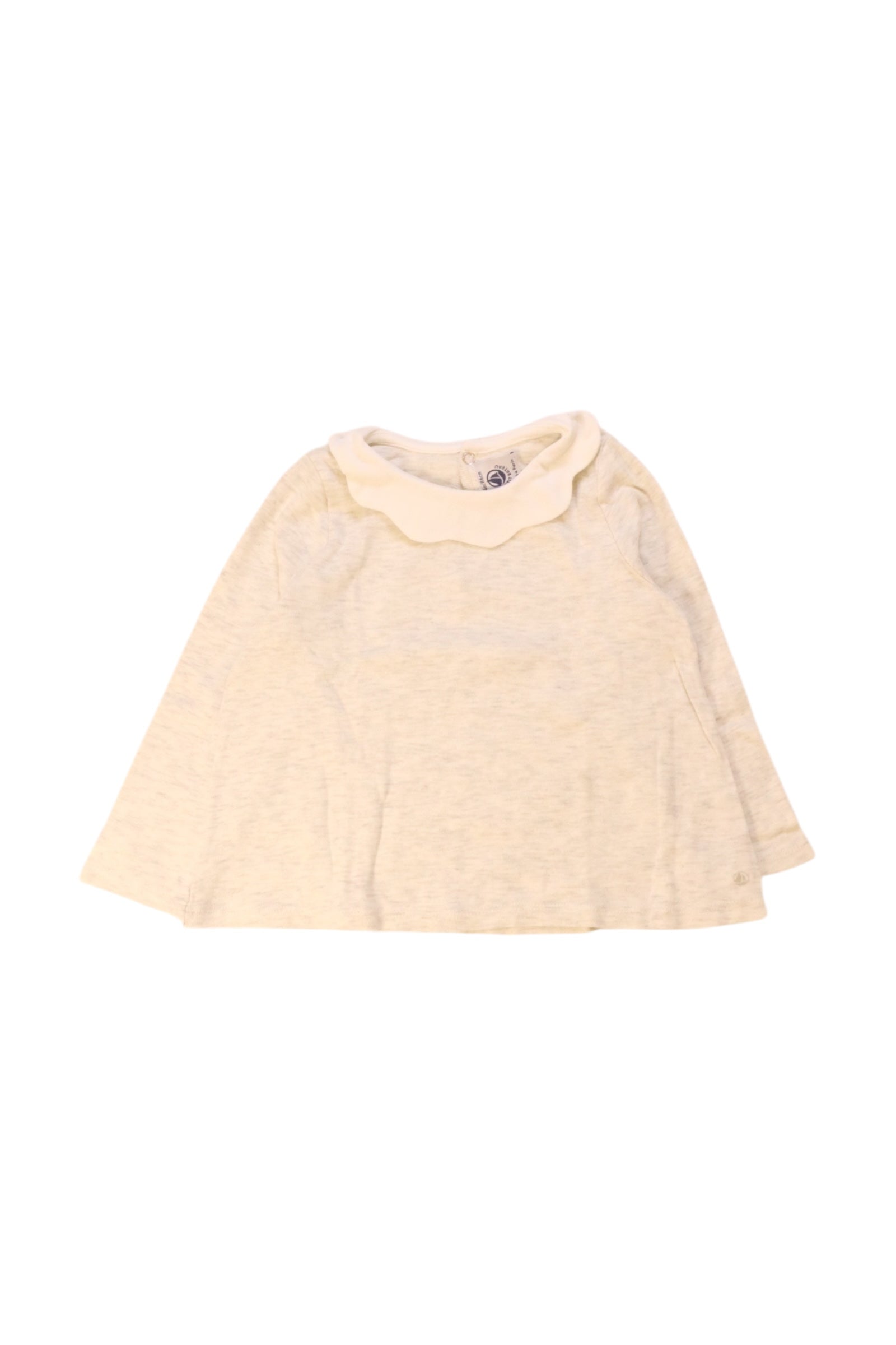 Petit Bateau Scalloped Collar Long Sleeve Top 2T、mySite、g9winljtr