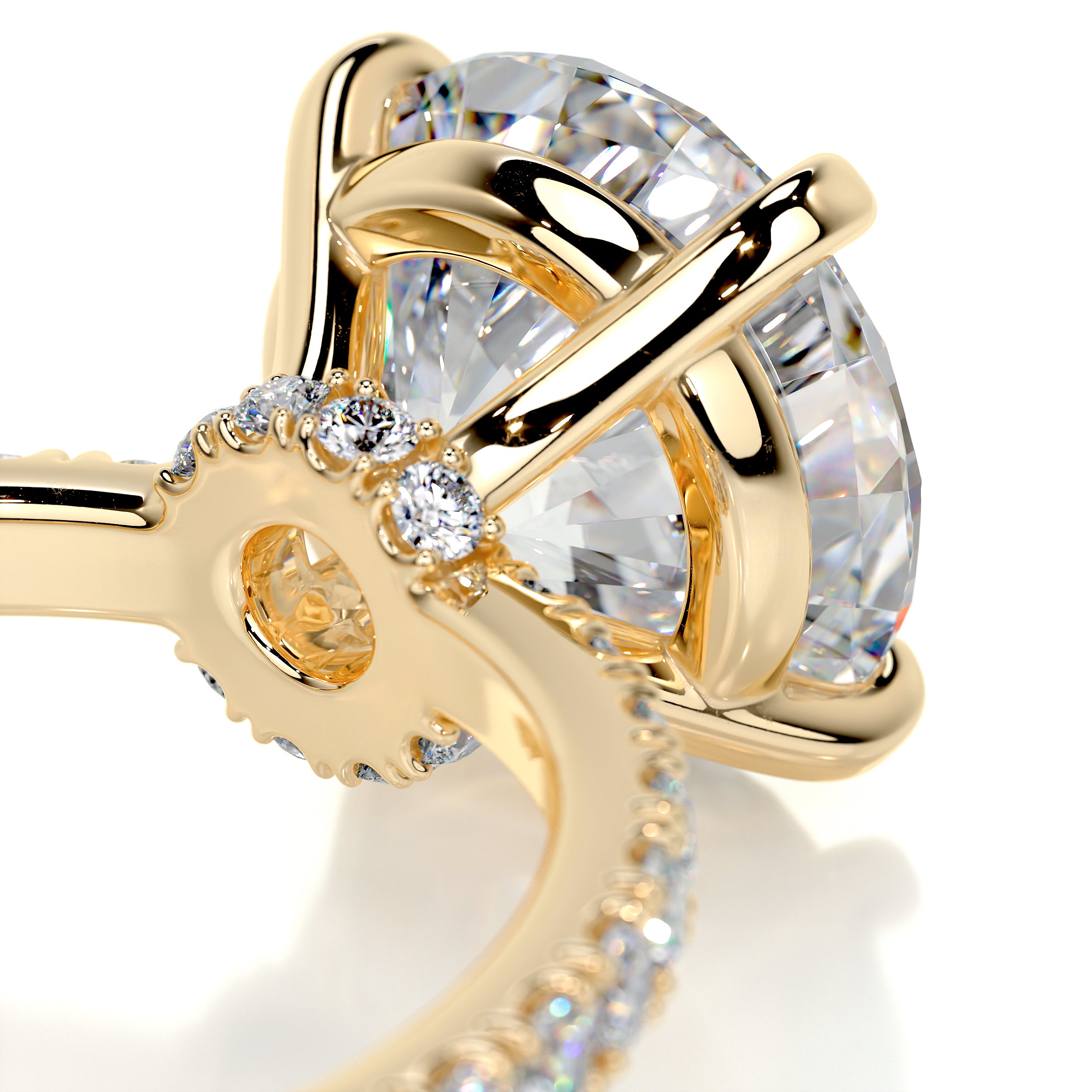 Eleanor Moissanite & Diamond Ring -18K Yellow Gold、mySite、hinf8tx79