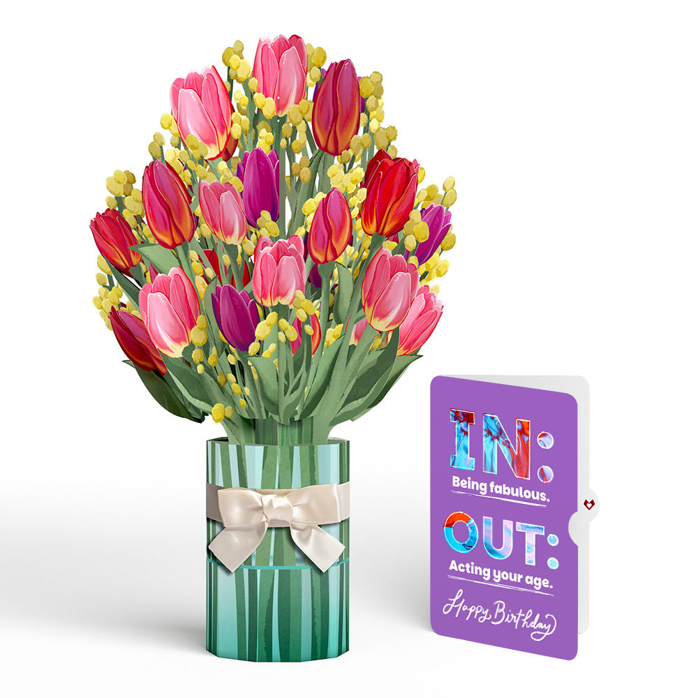 Cheerful Tulips Birthday Bouquet and IN & OUT Sentiment Set、mySite、solidvoid