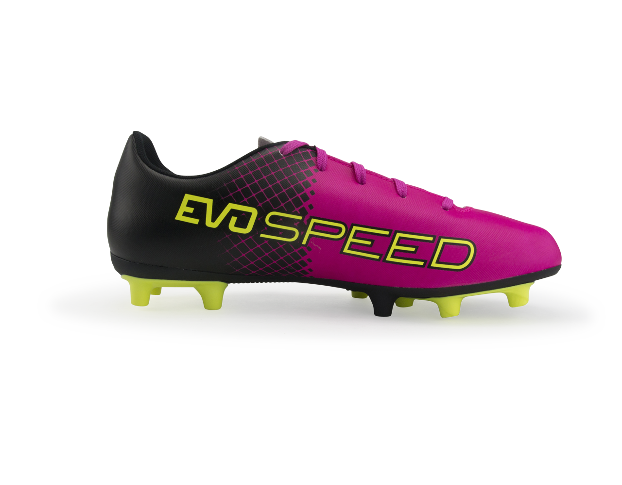 PUMA Kids evoSPEED 5.5 Tricks FG Pink Glow/Safety Yellow/Black、mySite、noshort