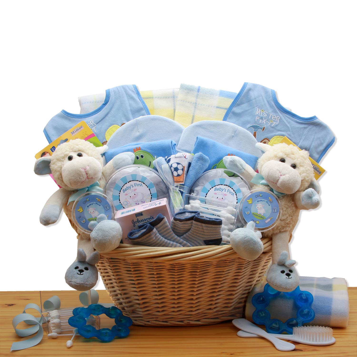 Double Delight Twins New Baby Gift Basket - Blue、mySite、camillekostekn