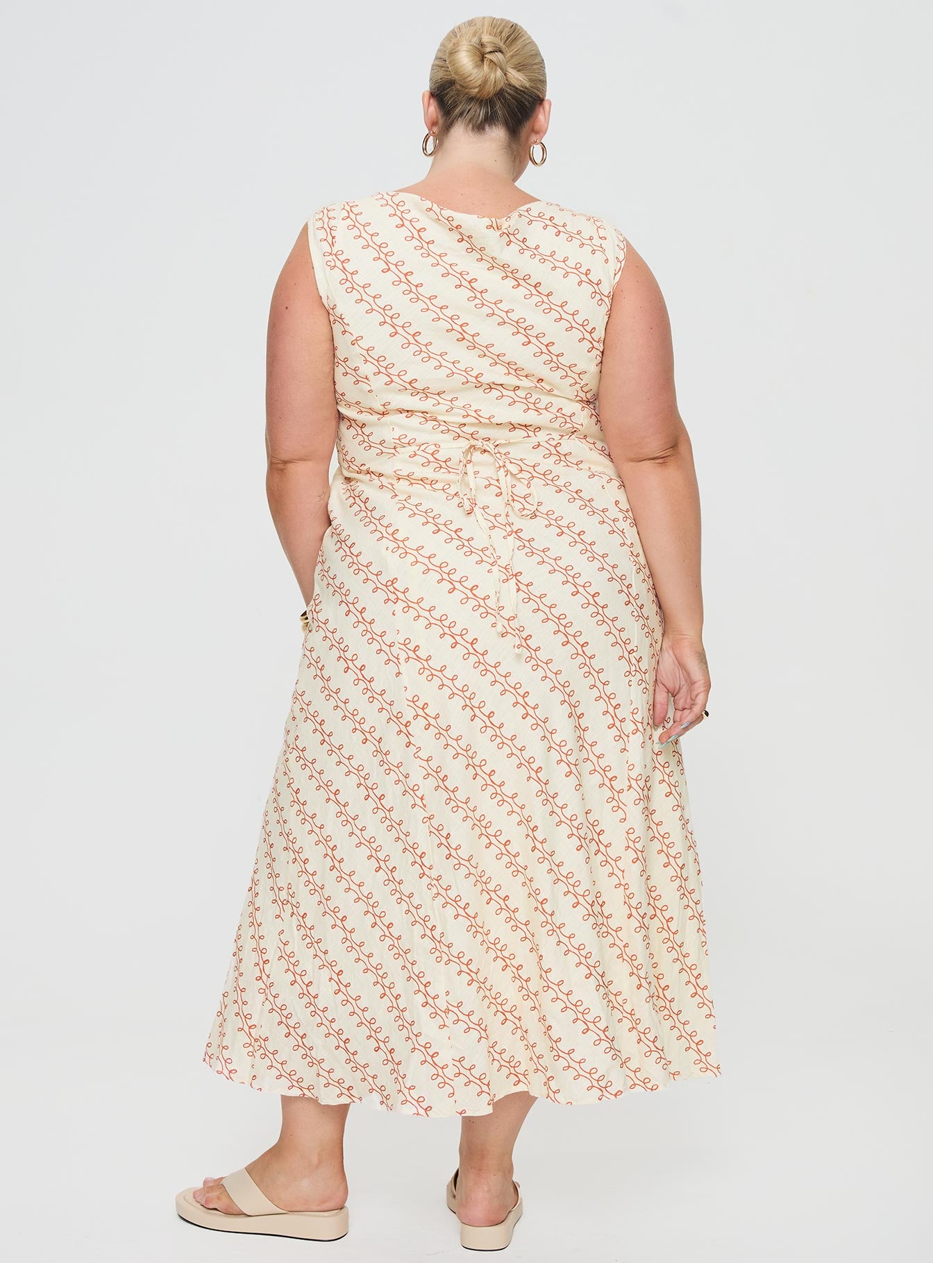 Chosen Girl Linen Blend Maxi Dress Multi Curve、mySite、solidvoid