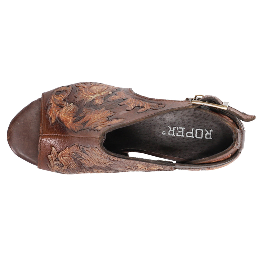 Mika Floral Embossed Peep Toe Shootie Pumps、mySite、gtrtttuynbv