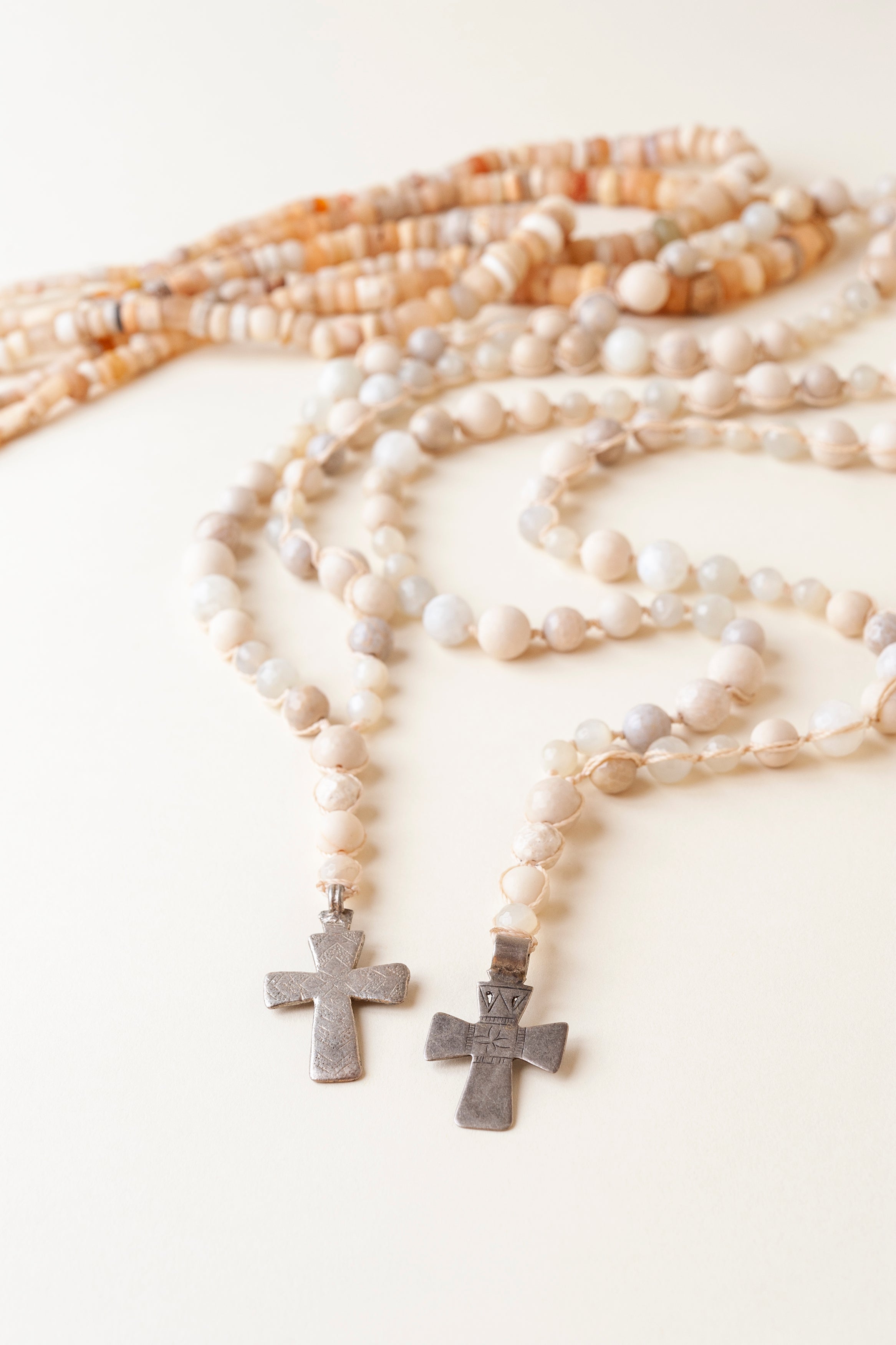 Brigitte Regula Antique Silver Cross Pendant Necklace、mySite、noshort