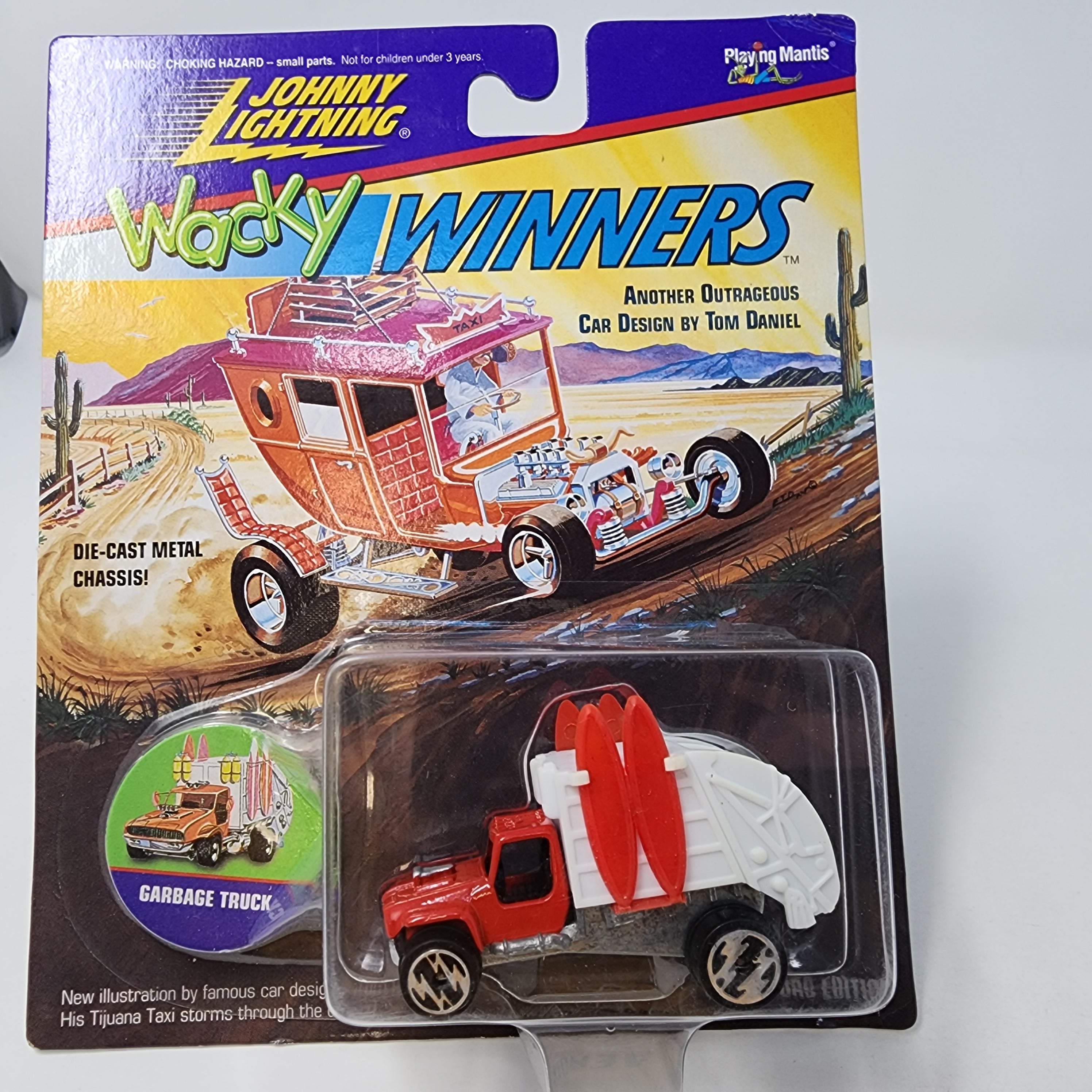 Garbage Truck * RED/WHITE * Johnny Lightning Wacky Winners、mySite、hgirdovlk