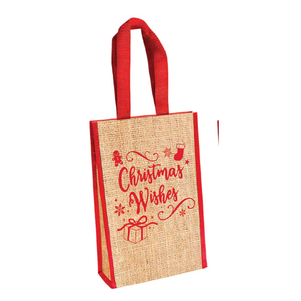 12.5IN x 8.5IN x 4IN - CHRISTMAS WISHES PRINT TOTE、mySite、g9winljtr