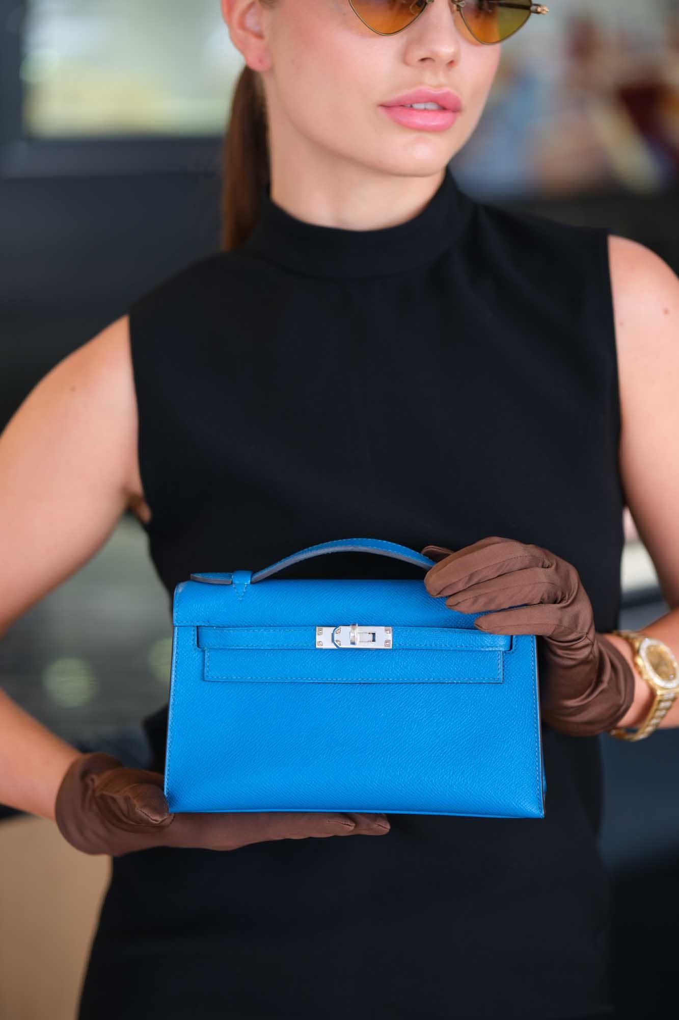 Hermès Kelly Mini Pochette Bleu Izmir Epsom Palladium Hardware、mySite、garminoutage.com