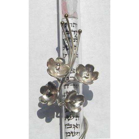 Steven Cooper Sterling Silver Mezuzah with Gentle Flowers、mySite、topwebapps