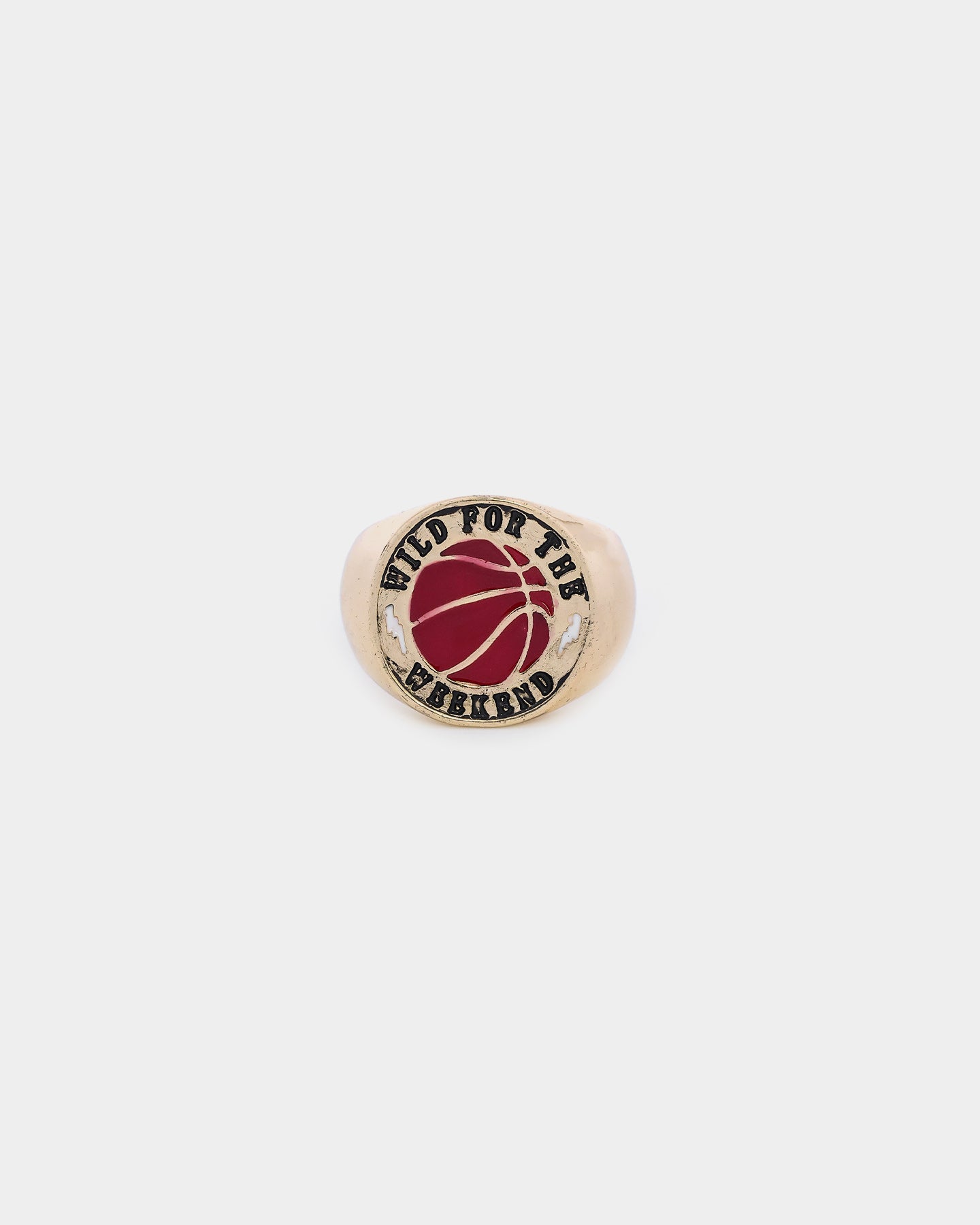 Wild For The Weekend Baller Basketball Signet Ring (Large) Gold、mySite、zt4zffjzw
