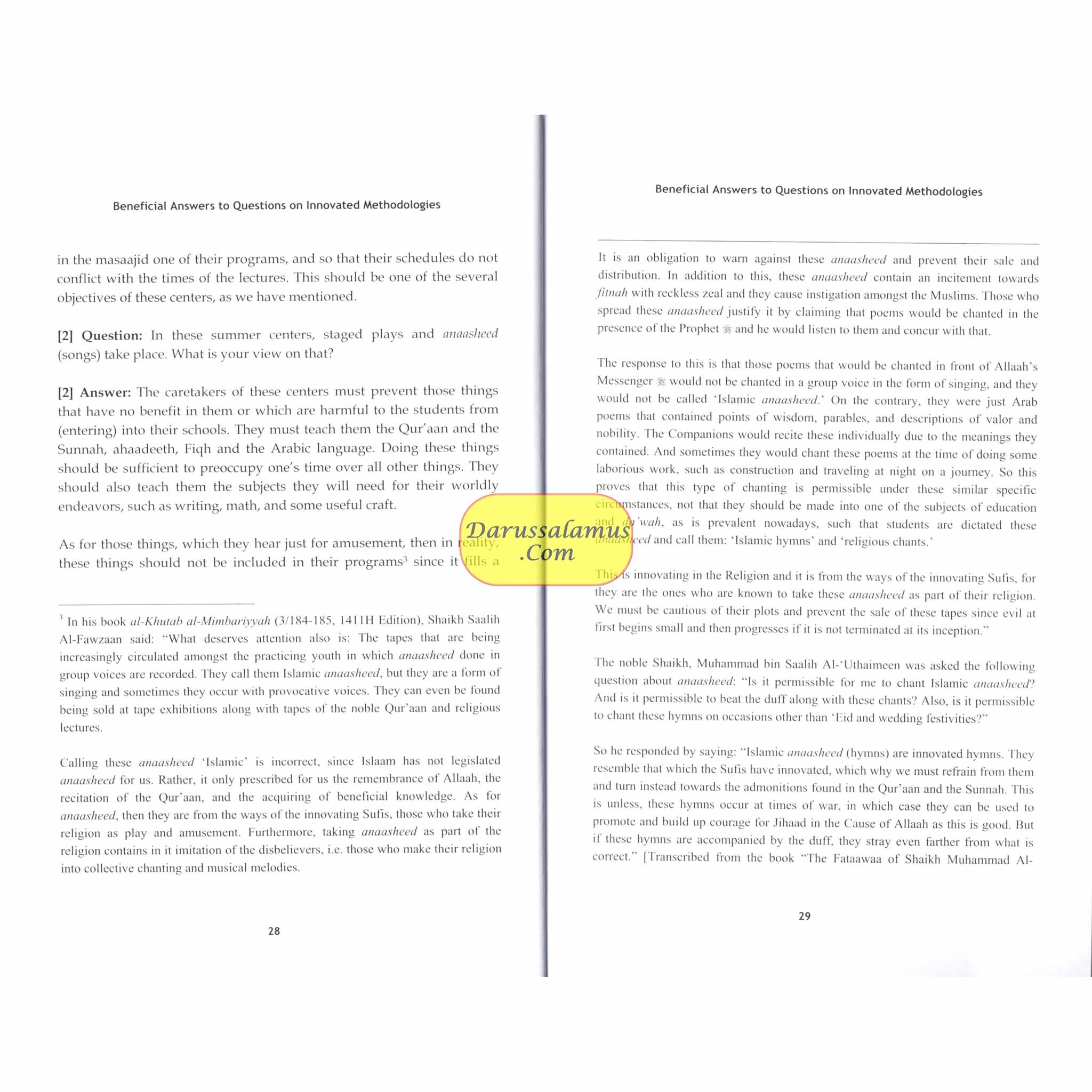 Beneficial Answers to Questions on Innovated Methodologies By Shailkh Saalih bin Fawzaan Al-Fawzaan、mySite、topwebapps