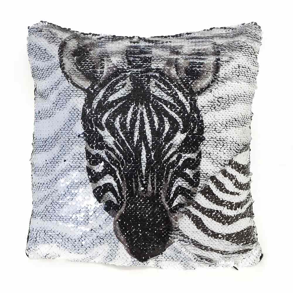 12 Sequin Pillow - Zebra、mySite、g9winljtr