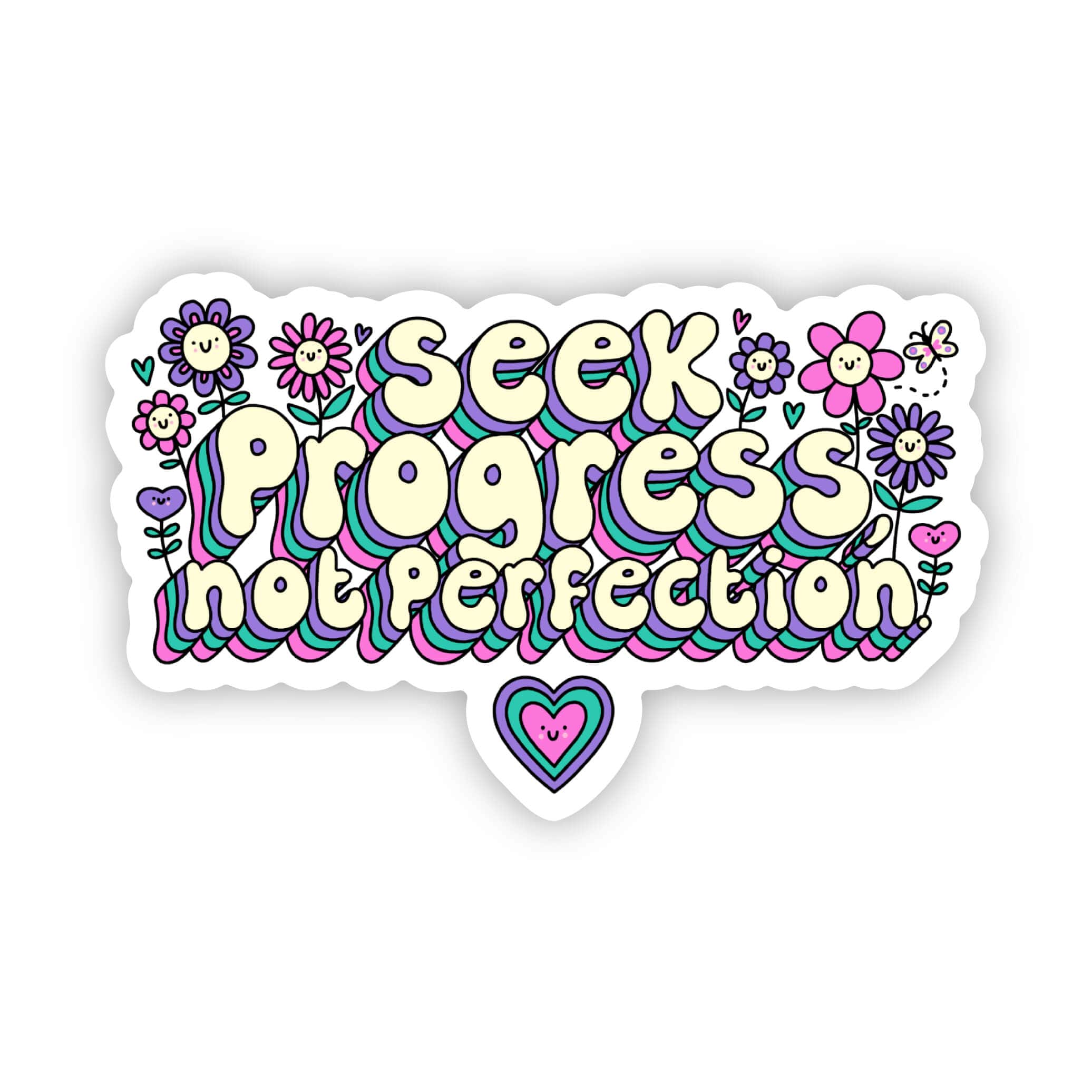  Seek progress not perfection sticker、mySite、ghnorth