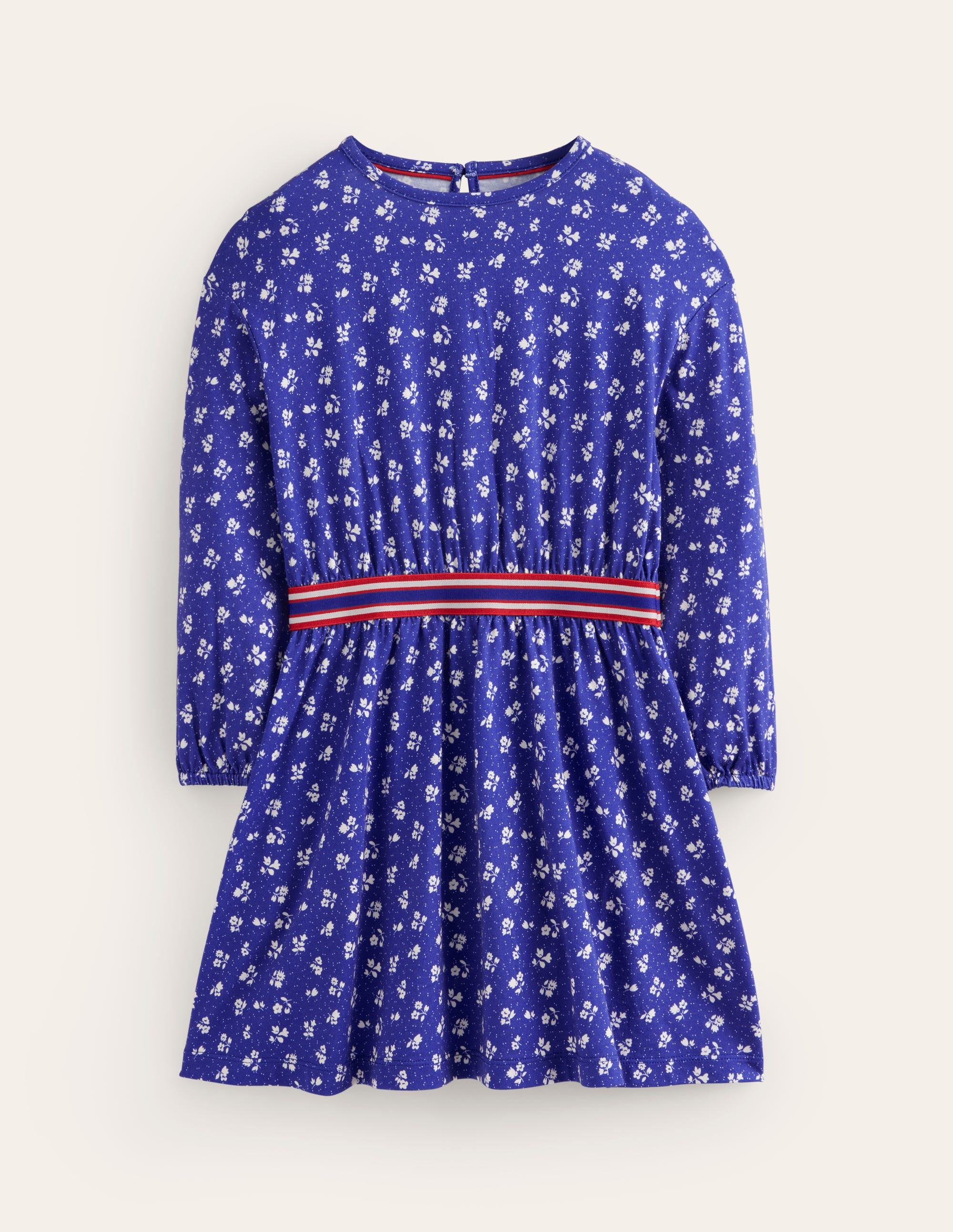  Blouson Sleeve Printed Dress-College Navy Spring、mySite、ashleygrahame