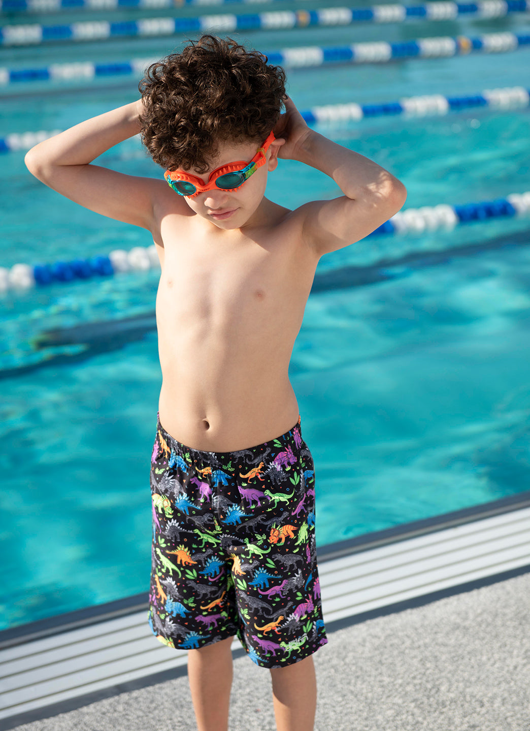 Dolfin Boys' Dinomite Swim Trunks (Toddler, Little Kid)、mySite、noshort