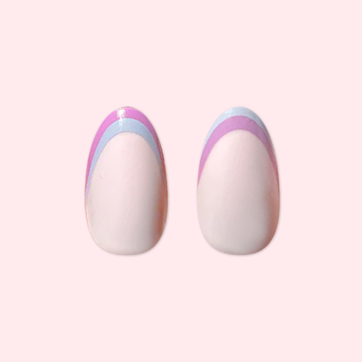 Double French - Press-On | Medium | Oval、mySite、solidvoid