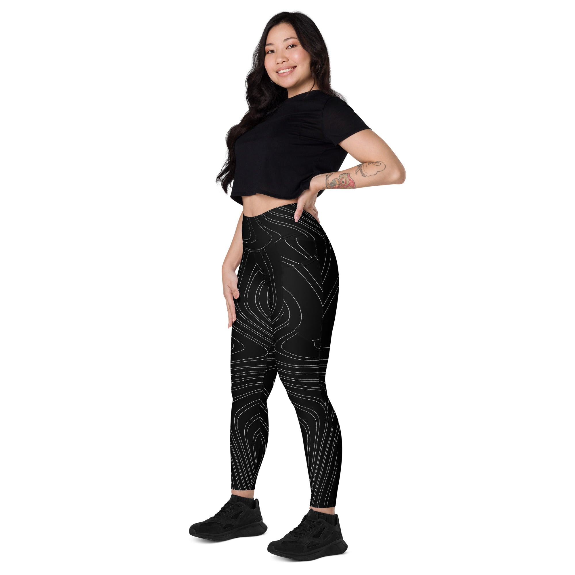 Women's Black Swirl Leggings、mySite、gigharbornorthrealestate