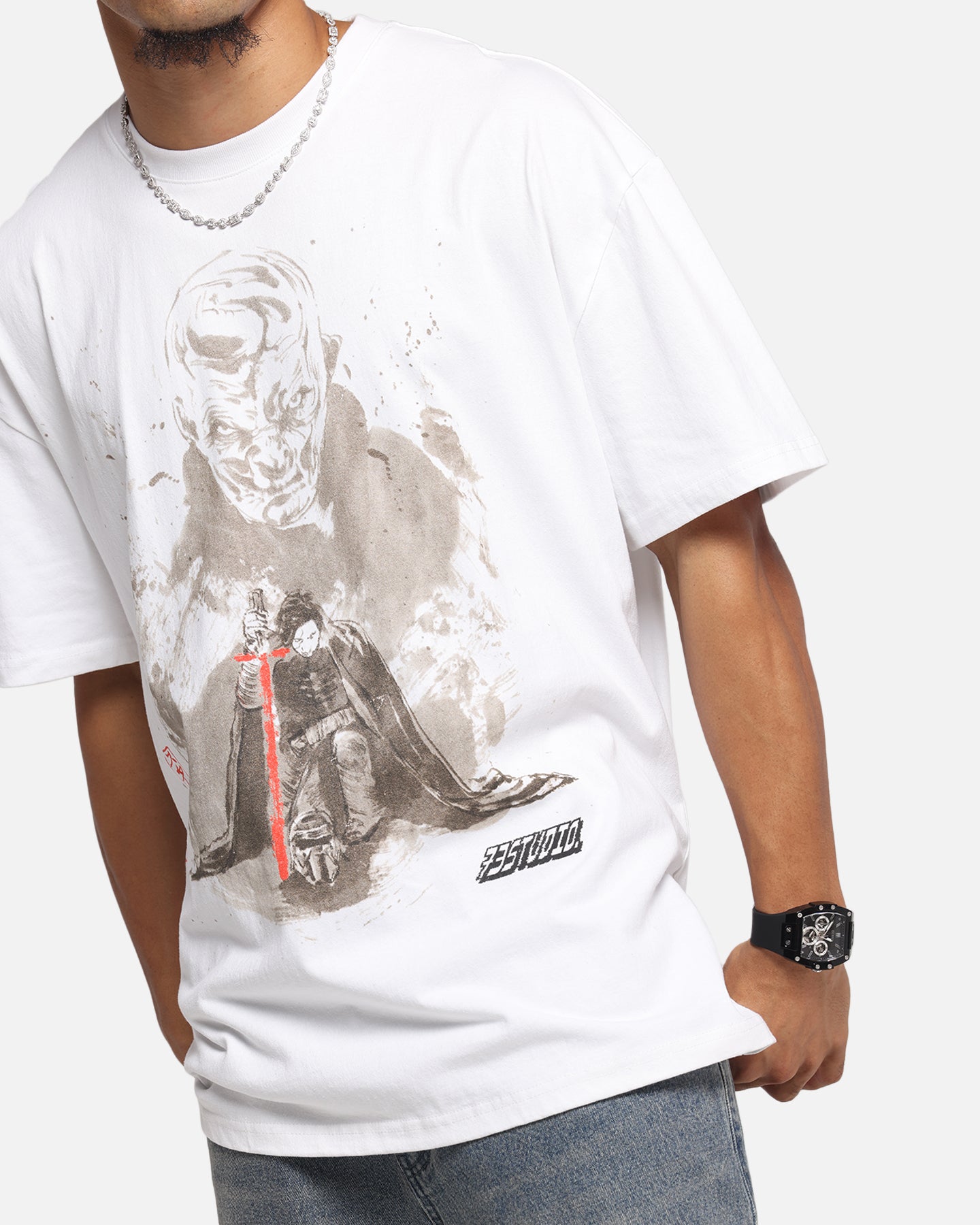 73 Studio Star Wars Takumi Last Jedi Vintage T-Shirt White、mySite、zt4zffjzw