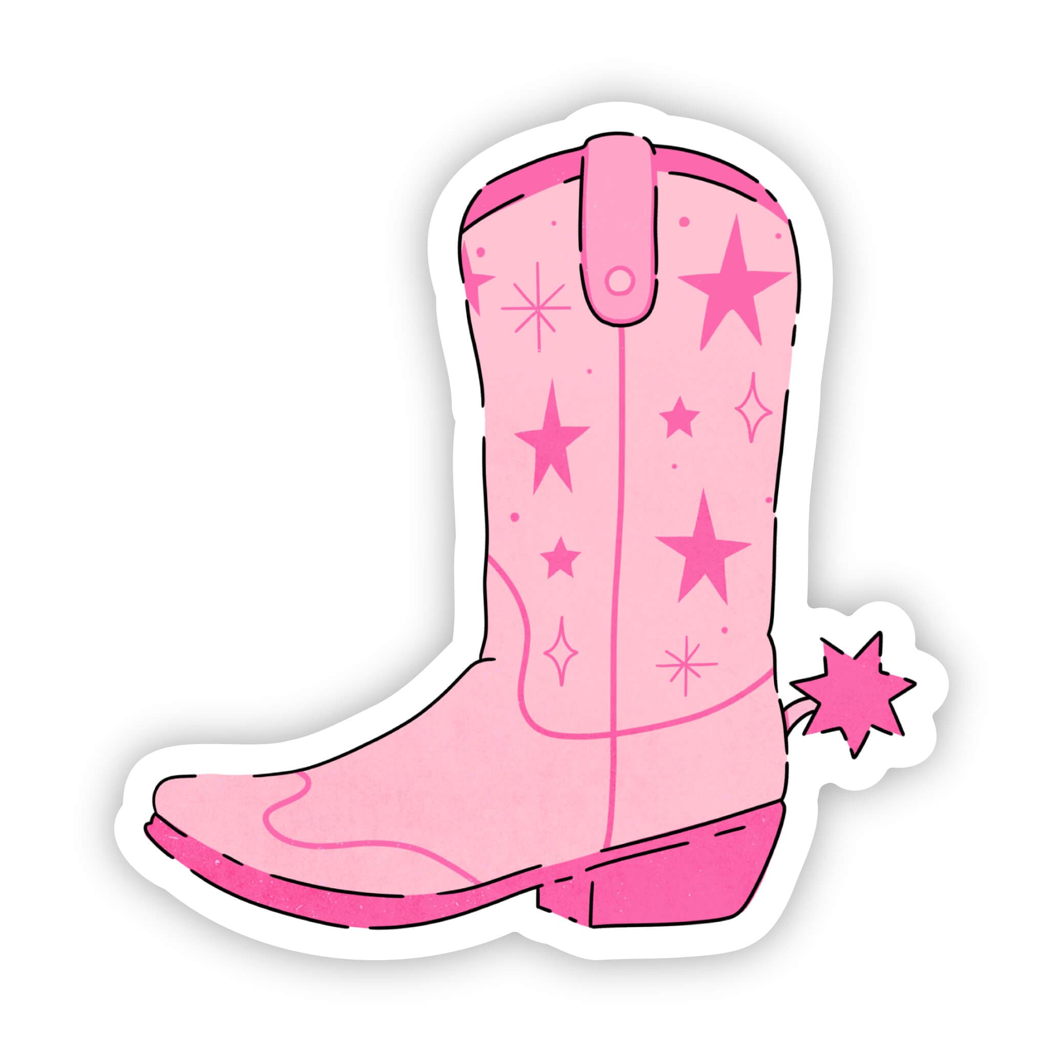  Pink cowboy boot sticker、mySite、elrpsem3k