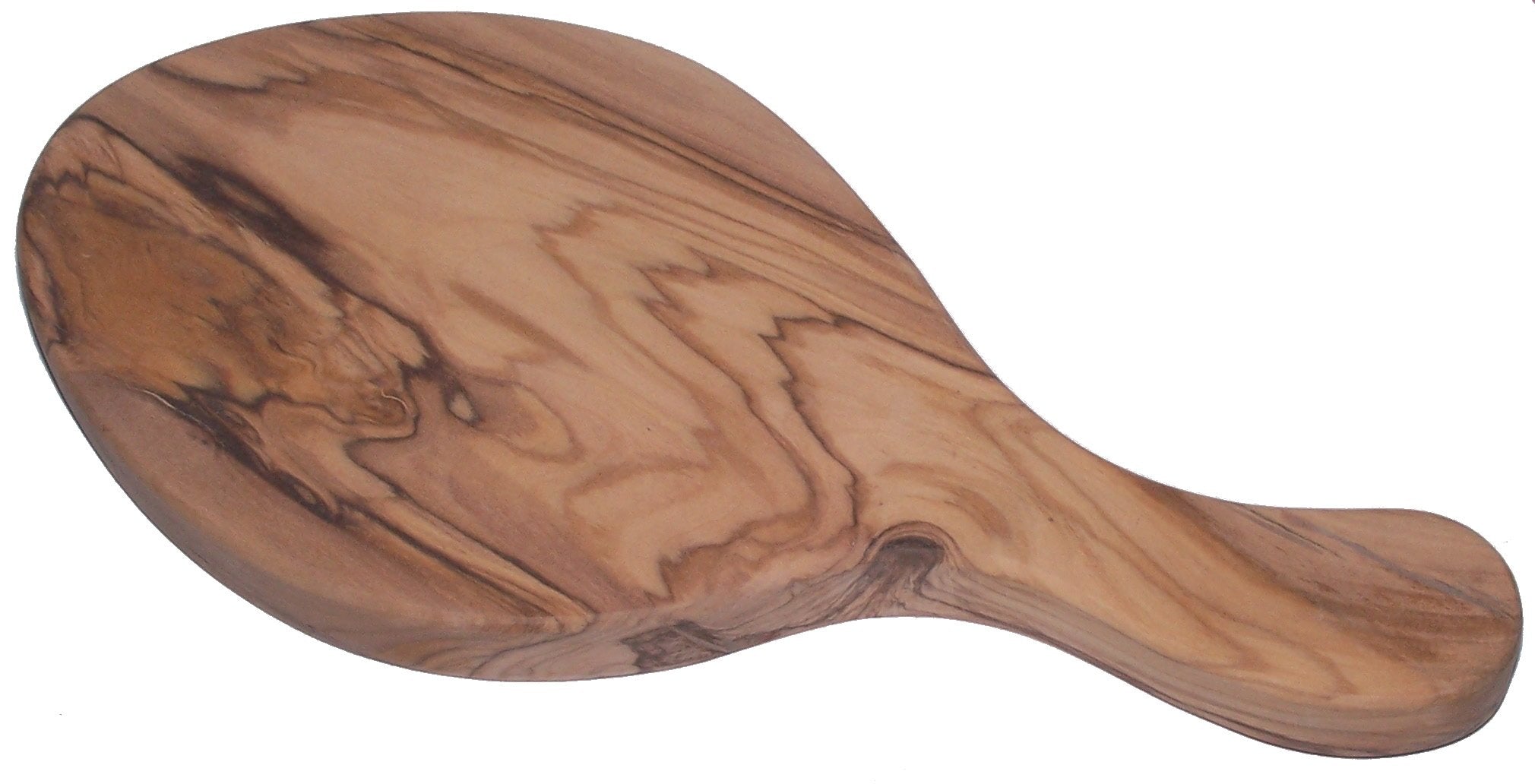  Olive Wood Handcrafted Garlic or cheese Board with Handle - Small size ( 10 x 4.5 x 1 Inches long ) - Asfour Outlet Trademark、mySite、elrpsem3k