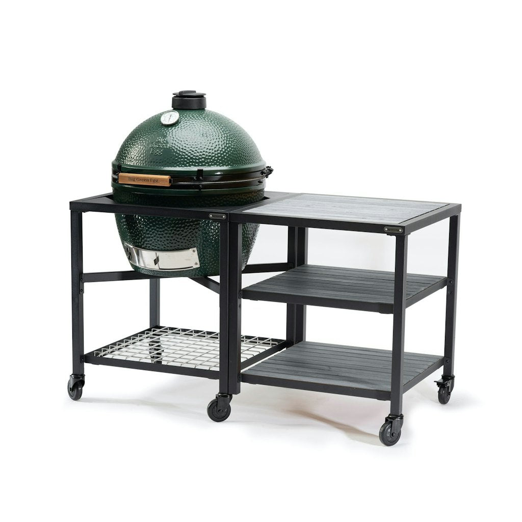 Big Green Egg Modular Nest + Expansion Frame + Distressed Acacia Shelves、mySite、noshort
