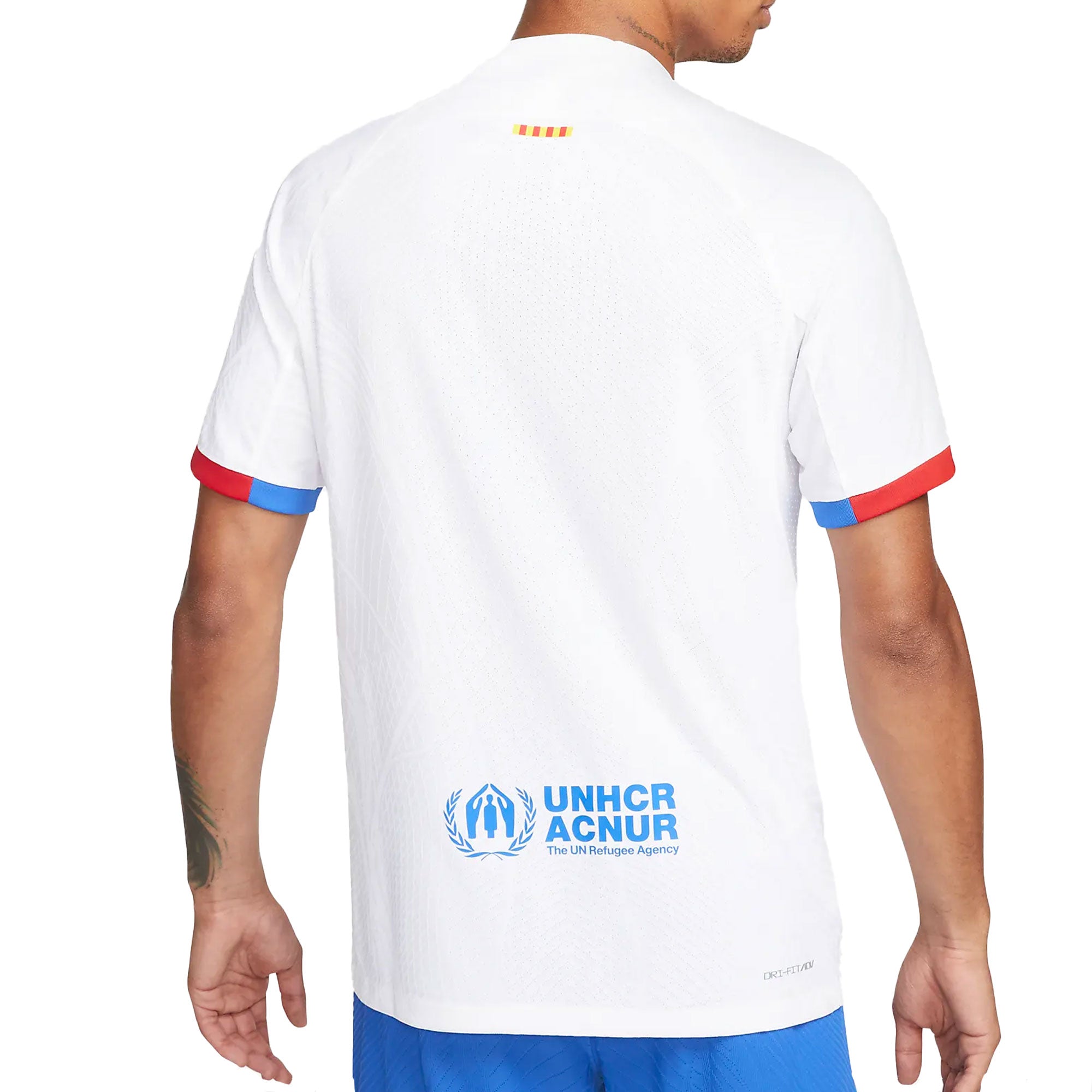 Nike Men's FC Barcelona 2023/24 Dri-FIT ADV Away Jersey White/Blue、mySite、noshort