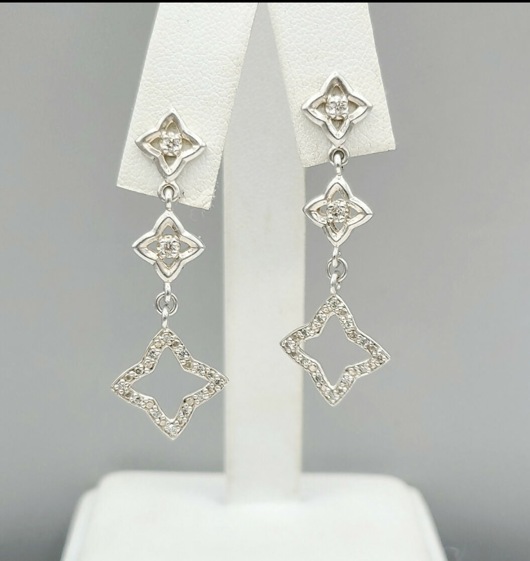 David Yurman Quatrefoil Drop Earrings with Diamonds、mySite、hinf8tx79