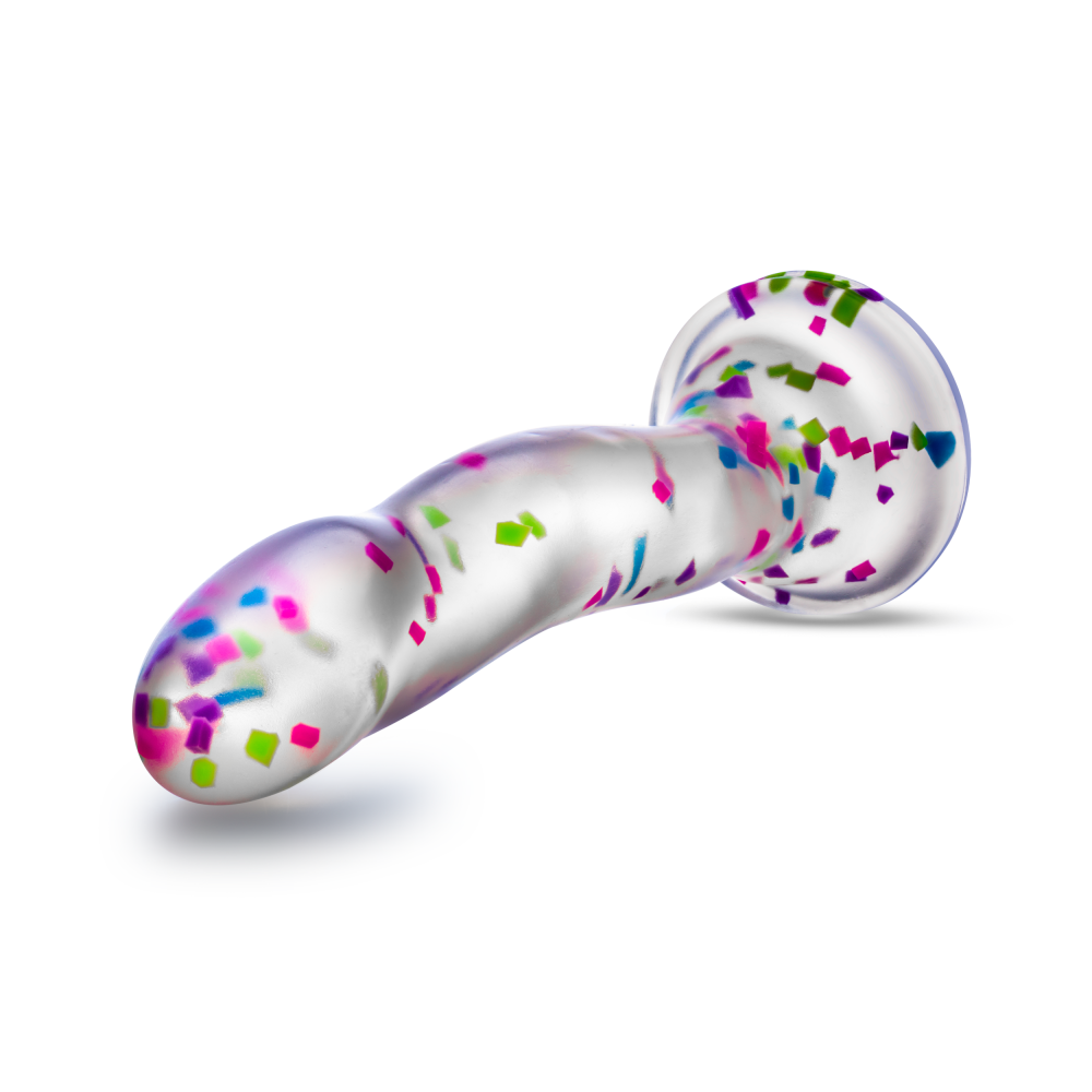 Neo Elite By Blush® | Hanky-Panky 7.5 Inch Purio™ Silicone Glow In The Dark Dildo - Clear Dildo With Fun Confetti、mySite、bottomscart