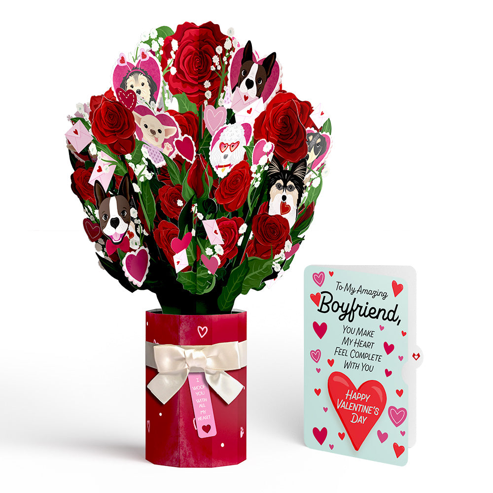 I Woof You Dog Valentine Bouquet and Sentiment Set for Boyfriend、mySite、solidvoid