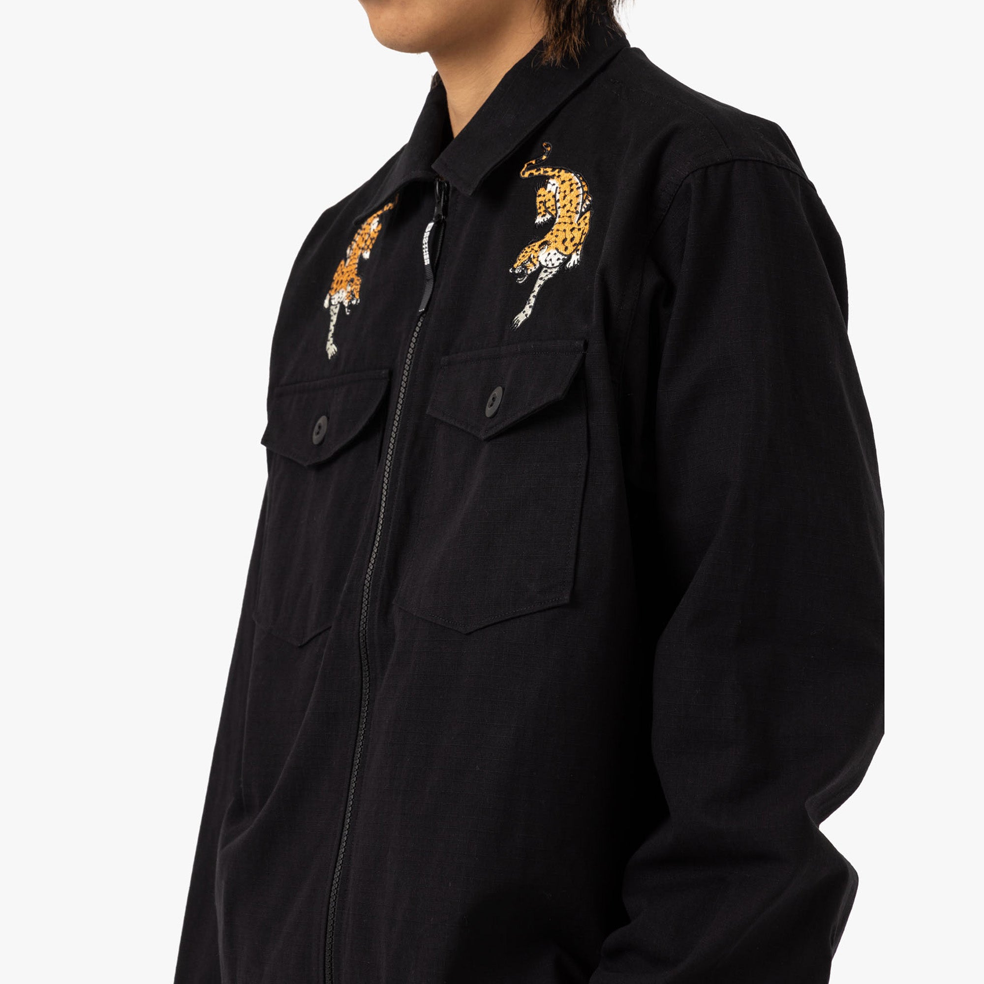 Brother Brother Military Souvenir Zip Shirt / Black、mySite、merchandisen