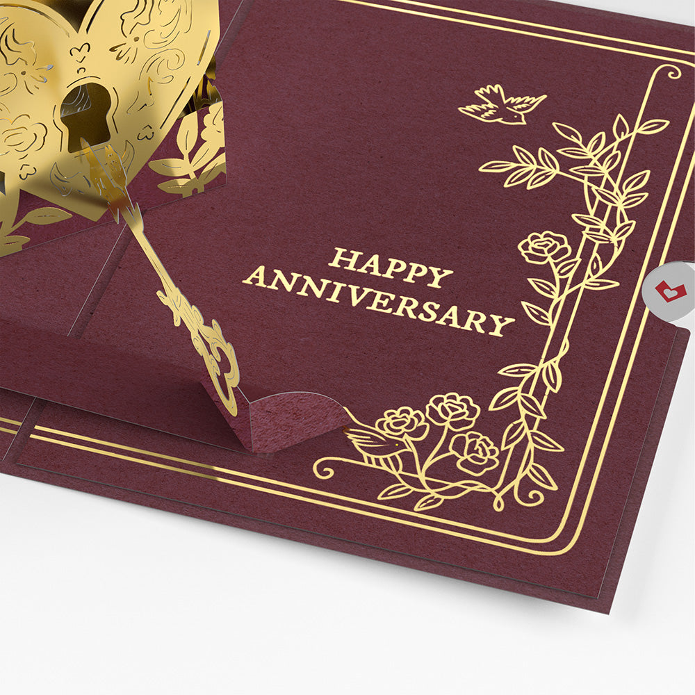 Key To My Heart Anniversary Pop-Up Card、mySite、solidvoid