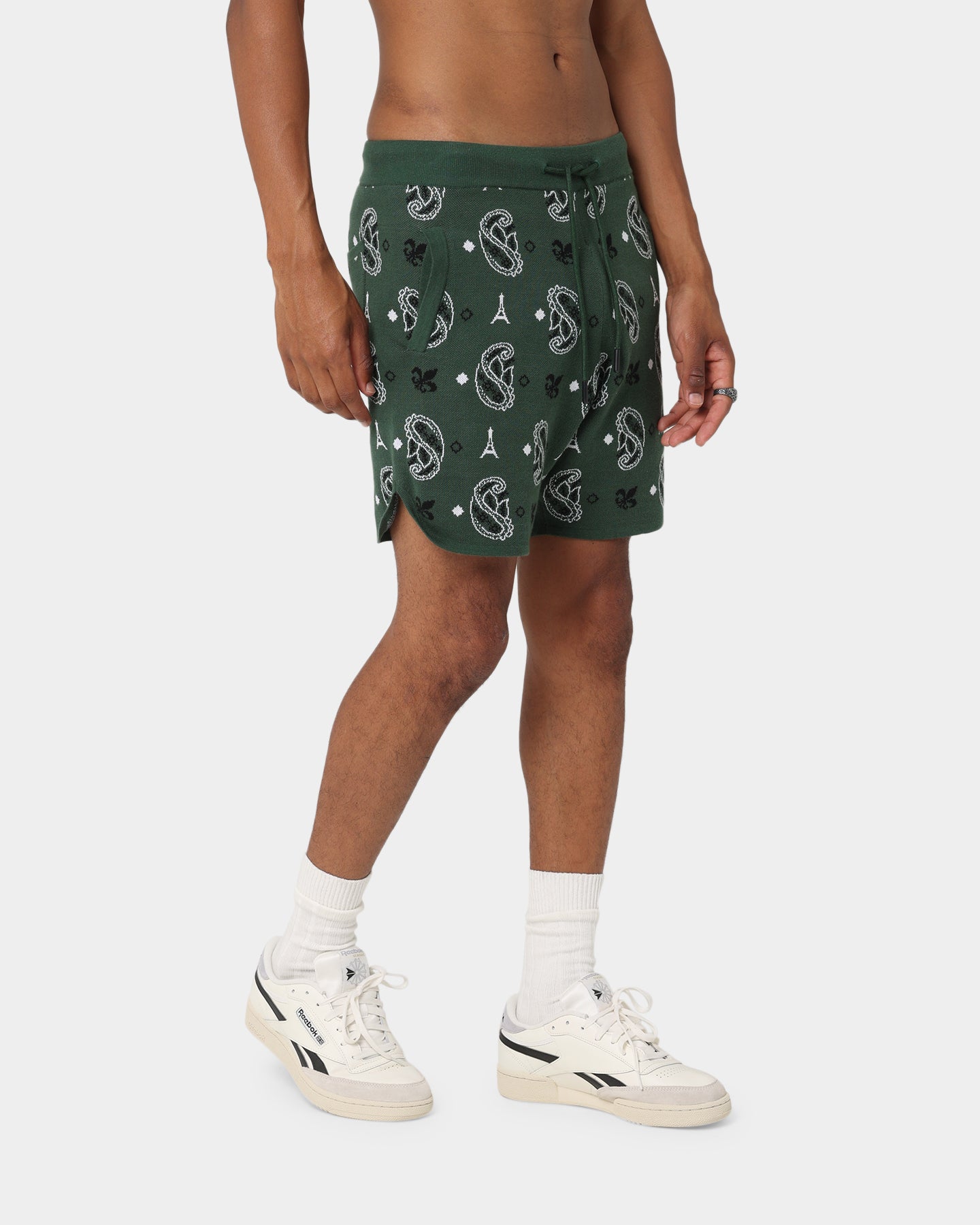 Carre Big Bandana Knitted Shorts Green、mySite、zt4zffjzw