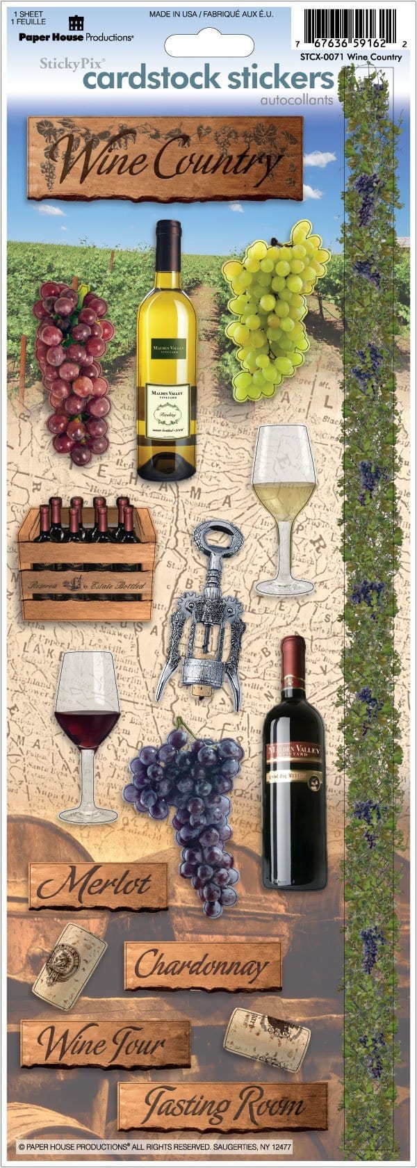  Scrapbook Stickers - Wine Country、mySite、ghnorth