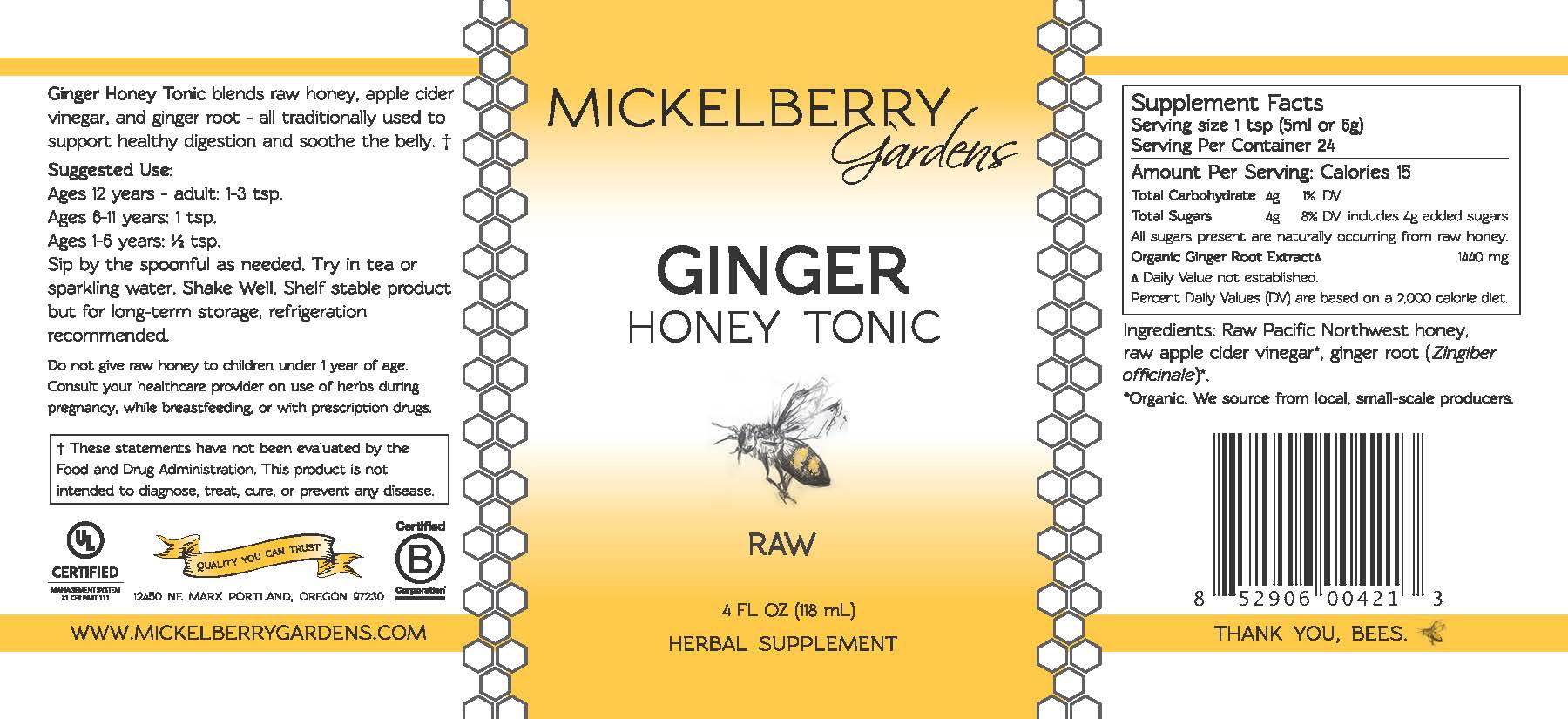 Ginger Honey Tonic、mySite、gigharbornorthrealestate