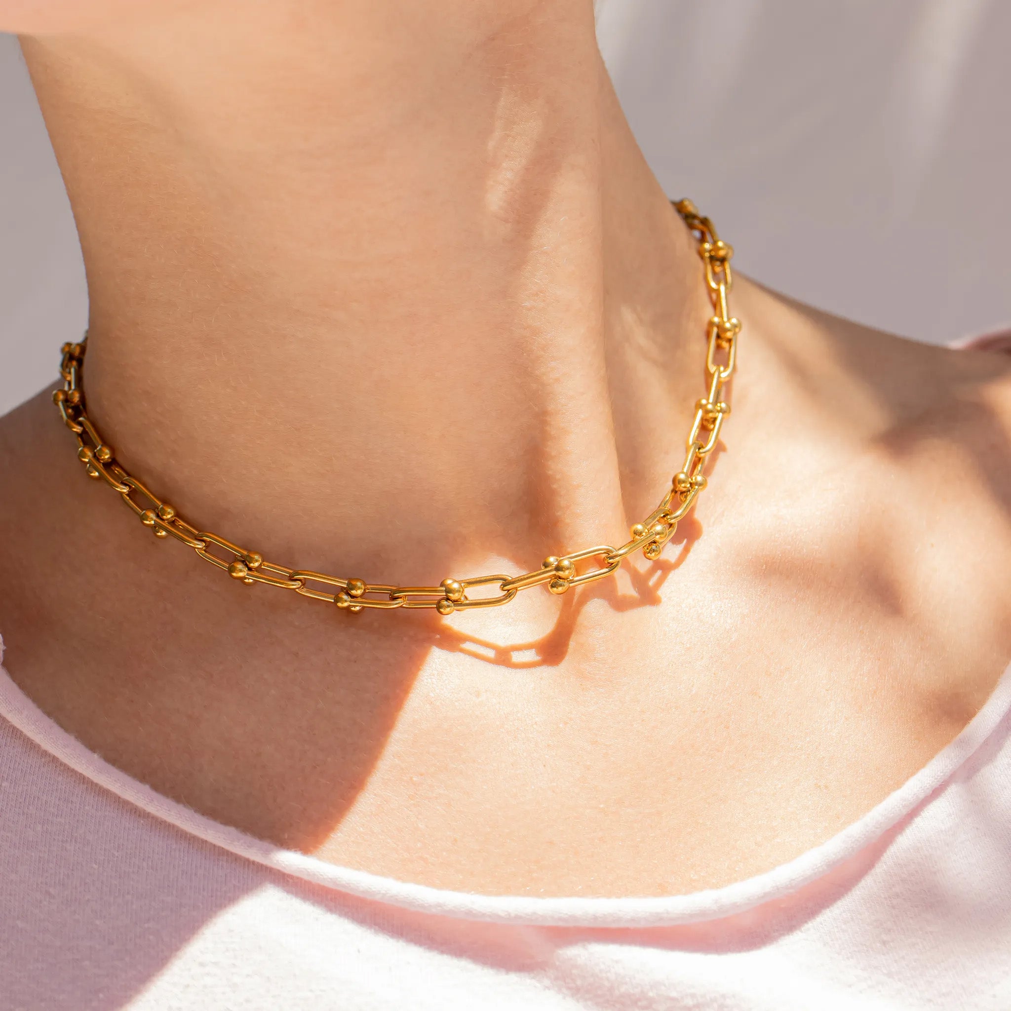 18K Gold PVD Stainless Steel Hardware Necklace / CHN0091、mySite、dreamappss