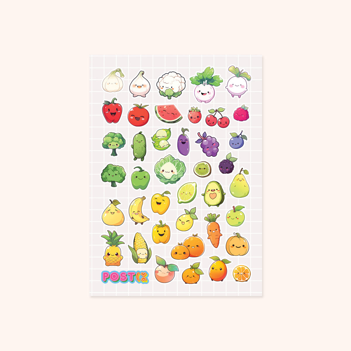  Fruit n Vegi Mates Sticker Sheet、mySite、ghnorth