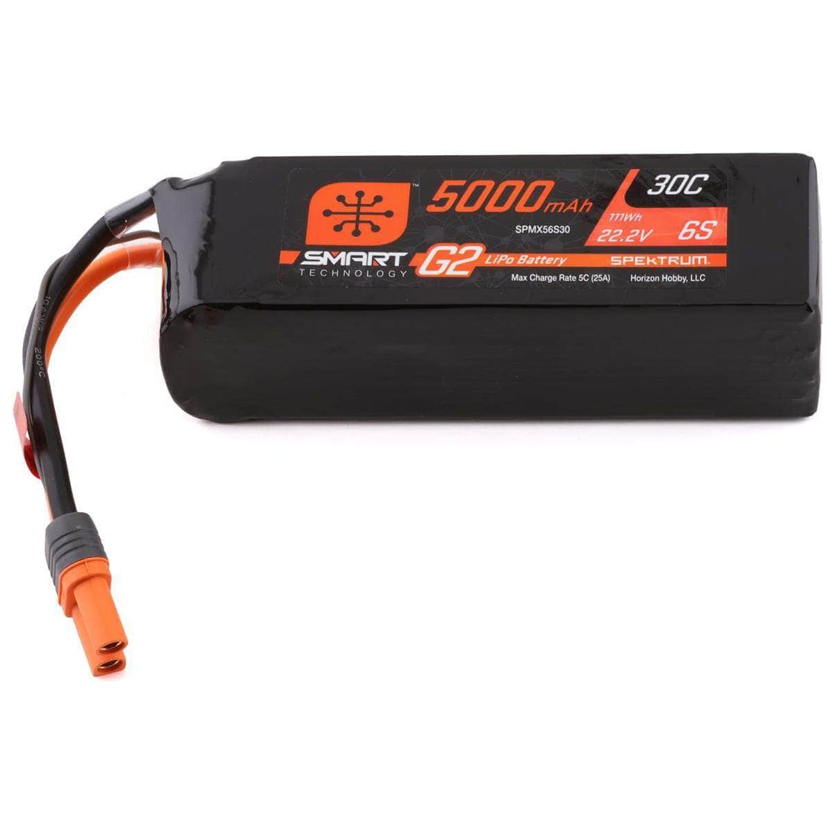  SPMX56S30, Spektrum RC 6S Smart G2 LiPo 30C Battery Pack (22.2V/5000mAh) w/IC5 Connector、mySite、merchandisen