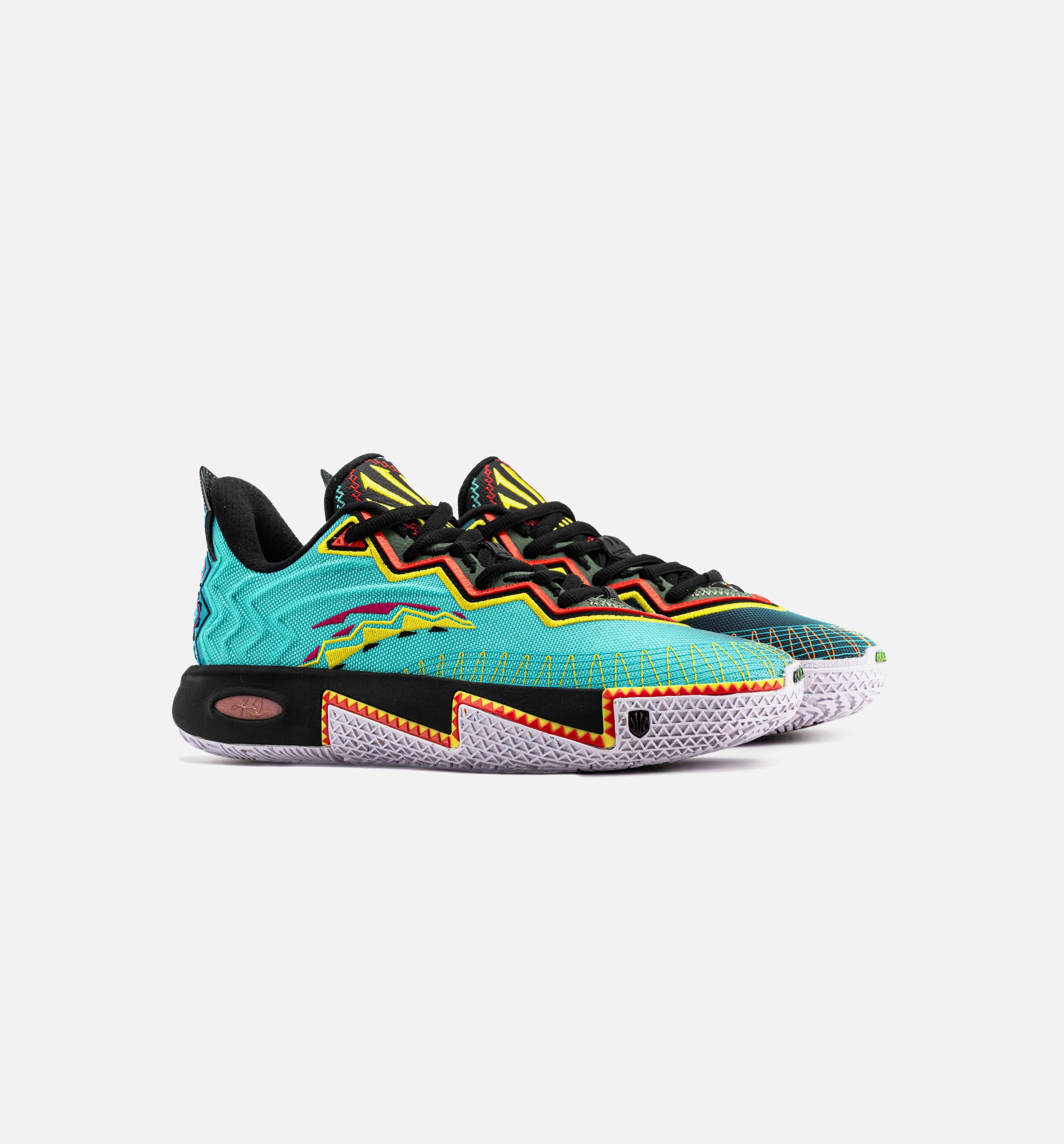 Kai 2 Retro 90S Mens Basketball Shoe - Teal/Black/Orange、mySite、dreamappss