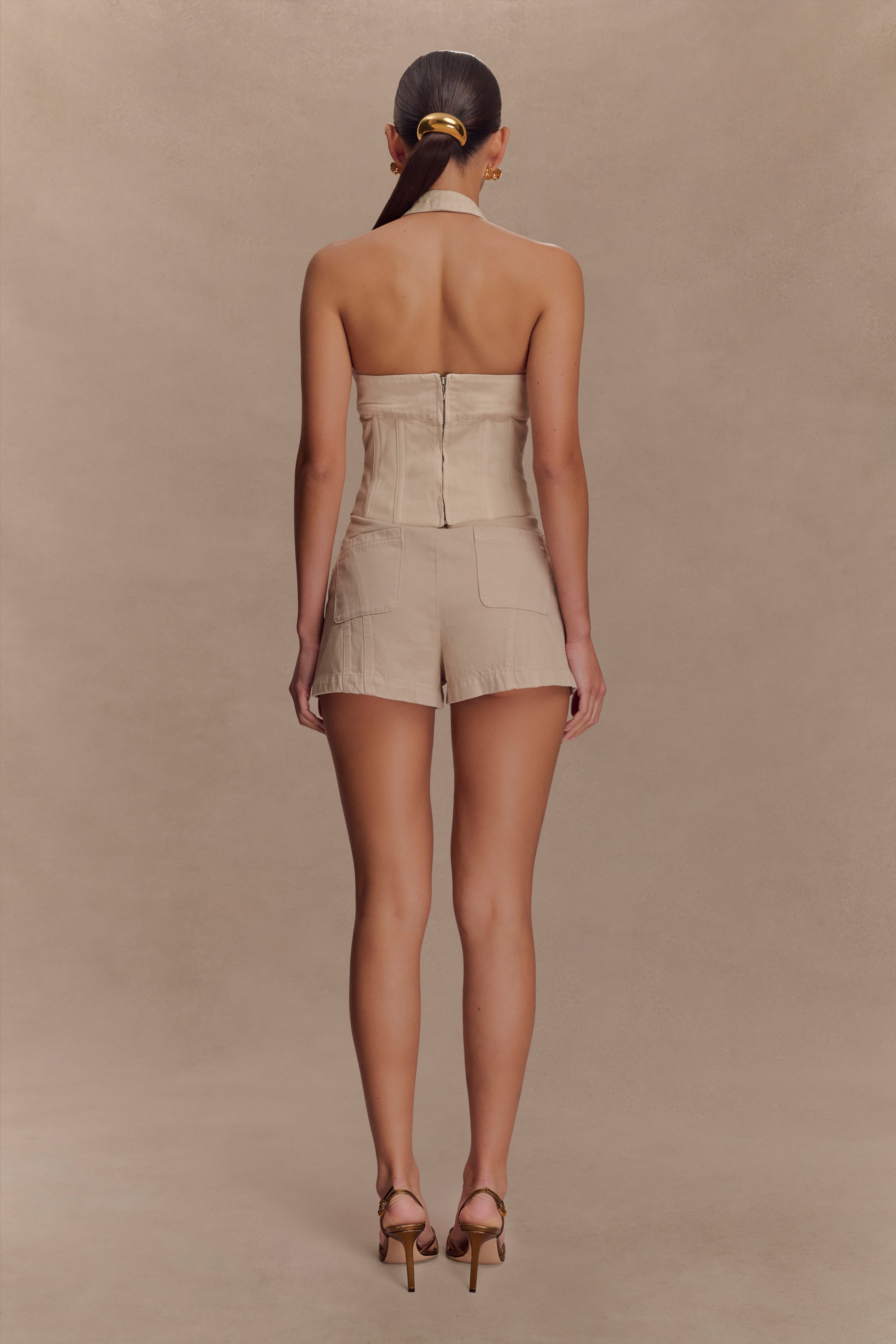 Meadow Denim Shorts - Stone Wash、mySite、solidvoid